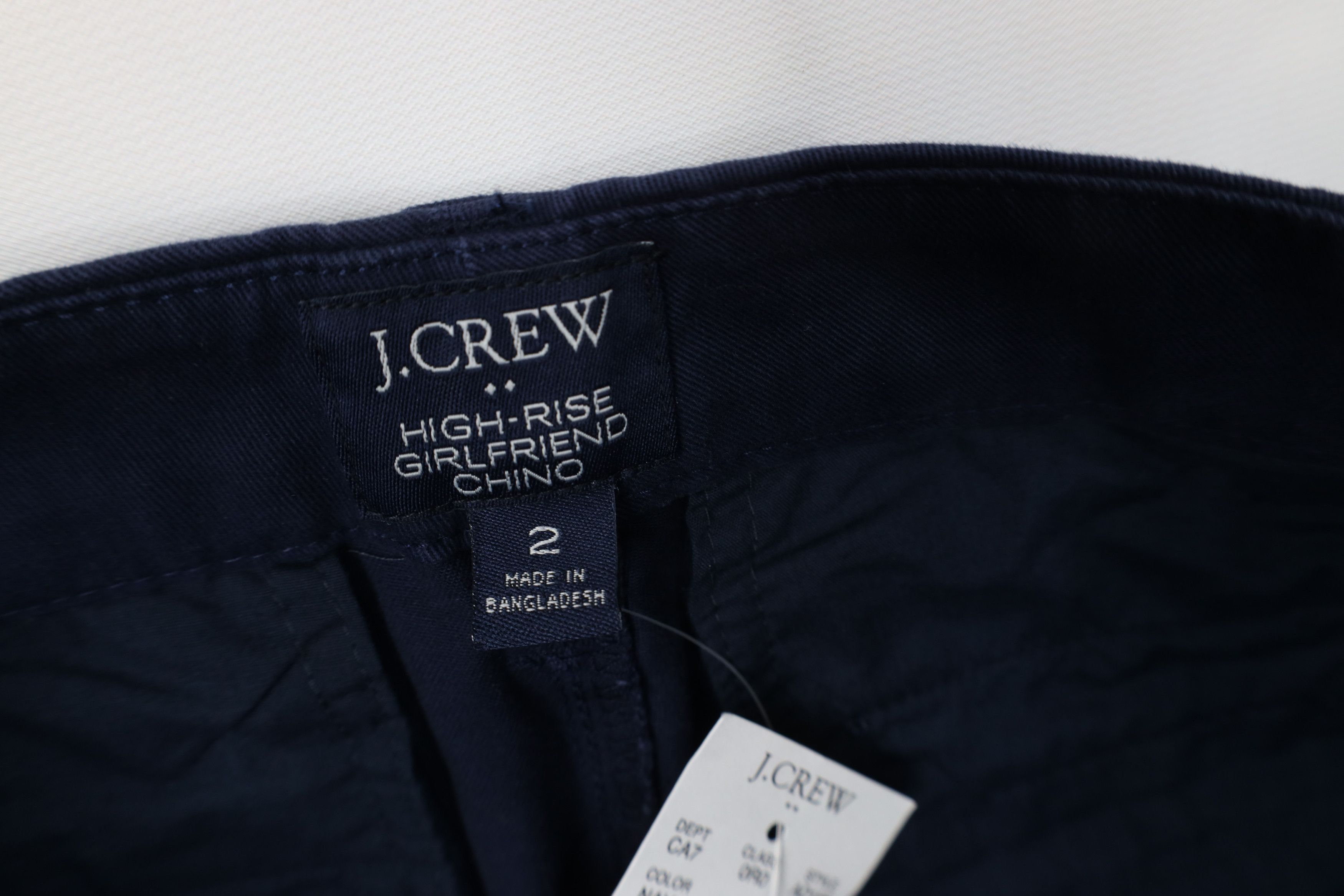 J.Crew New J Crew Girlfriend Chino Pants Trousers Navy Blue Size 26" / US 2 / IT 38 - 7 Thumbnail