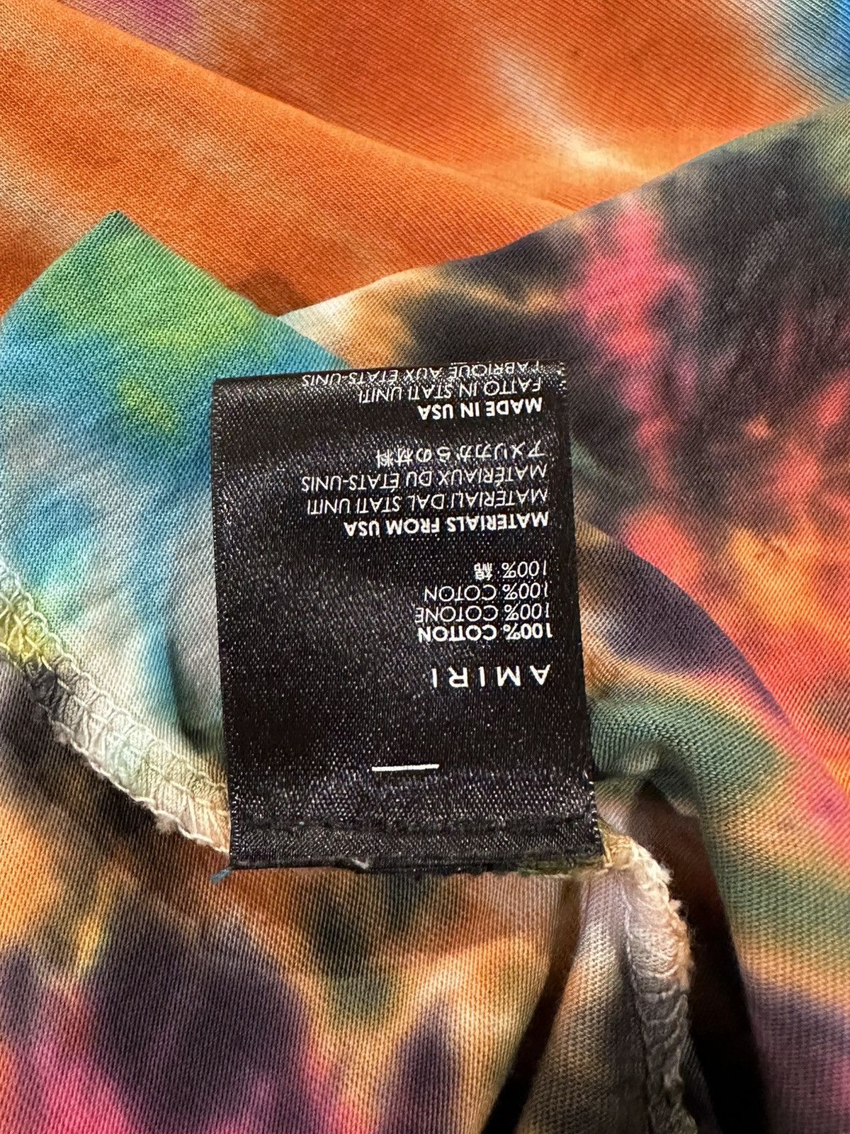 Amiri Amiri Tie-Dye Logo Multicolor Short Sleeve T-Shirt Size US M / EU 48-50 / 2 - 11 Thumbnail