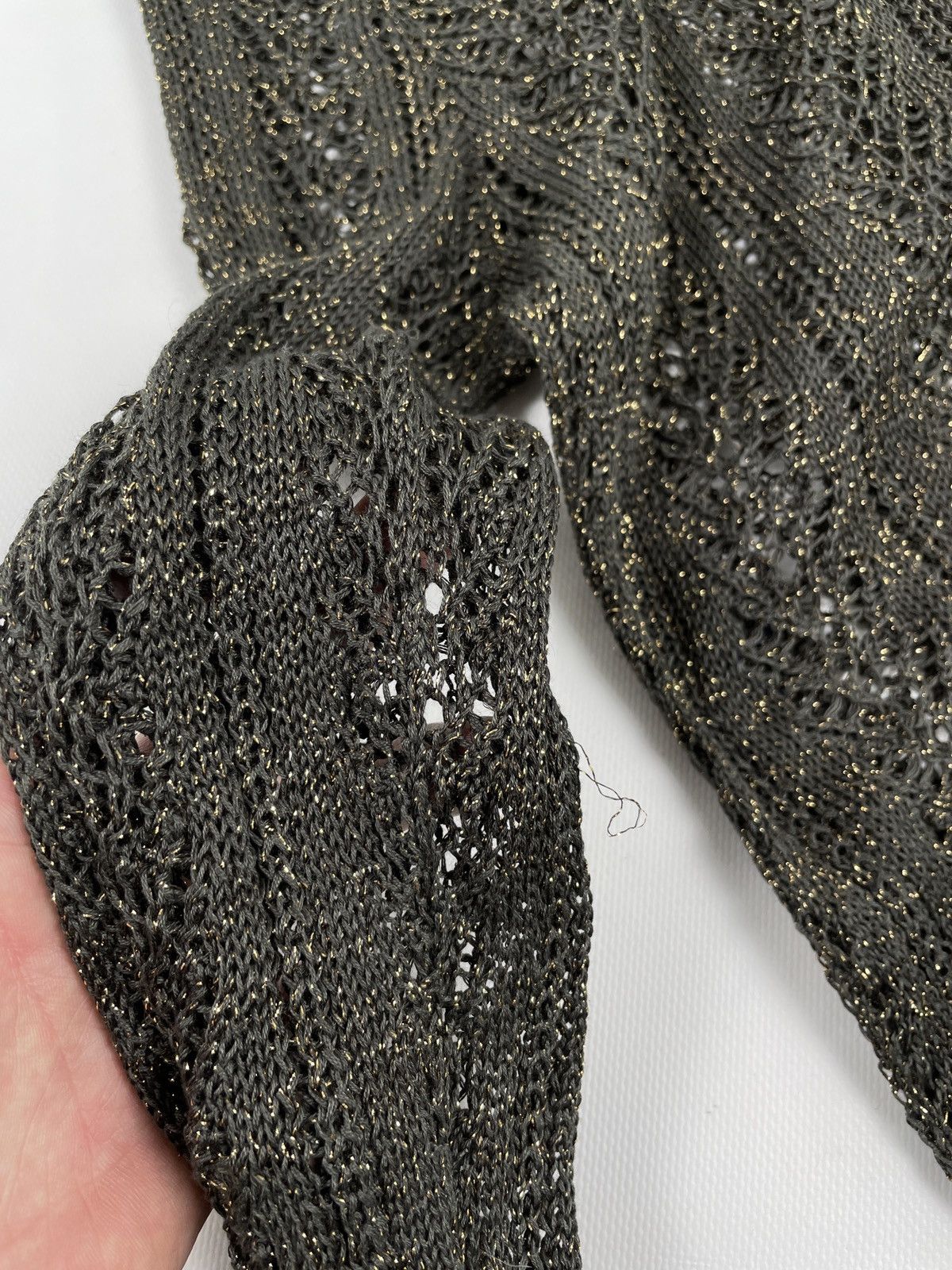 Iris von Arnim PERUVIAN CONNECTION Knit Cotton Lurex Top L/S Jumper Sweater Size M / US 6-8 / IT 42-44 - 18 Thumbnail