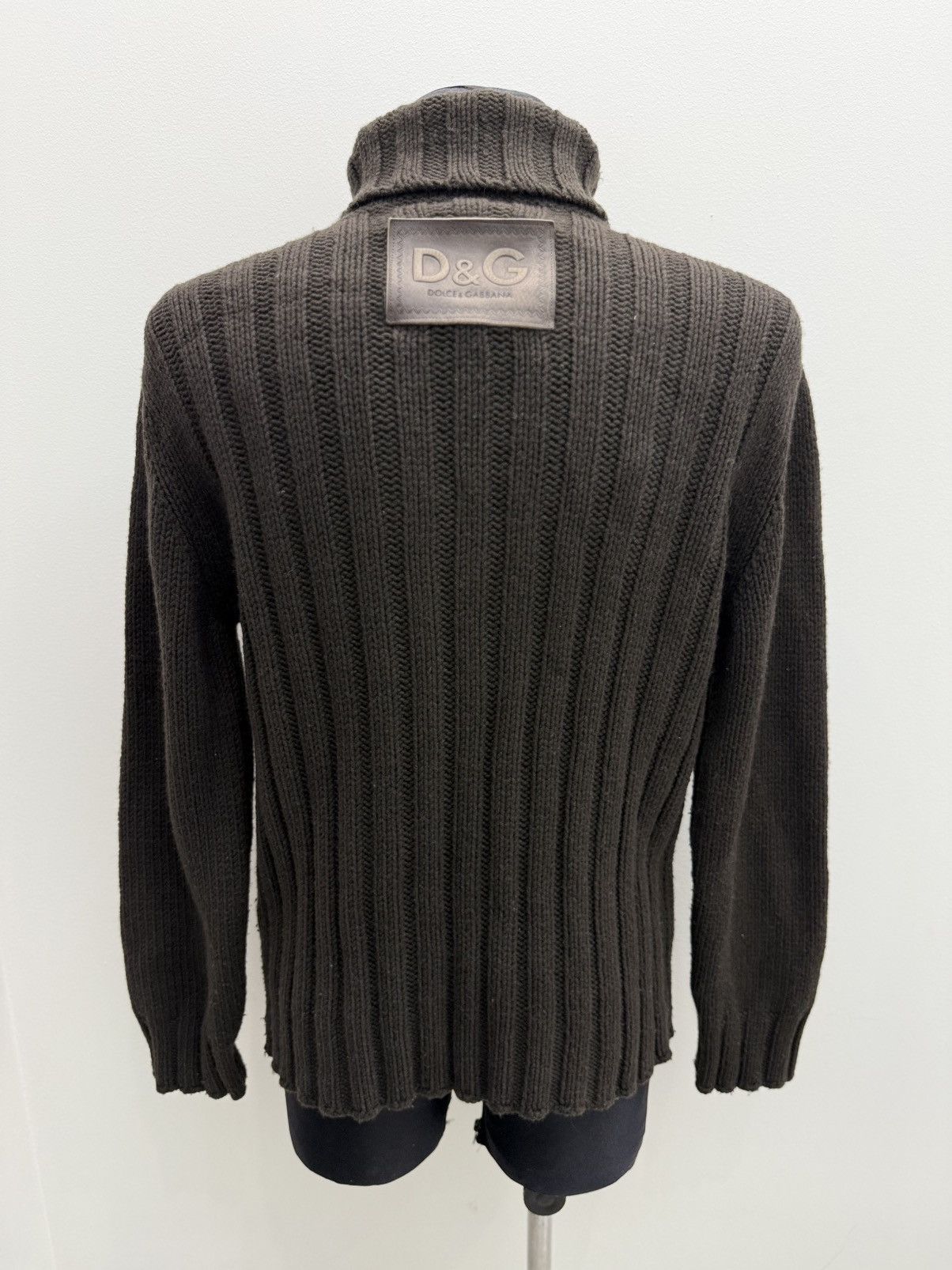 Dolce & Gabbana Vintage Dolce & Gabbana Heavy Knit Turtleneck Logo Sweater Size US XL / EU 56 / 4 - 2 Thumbnail