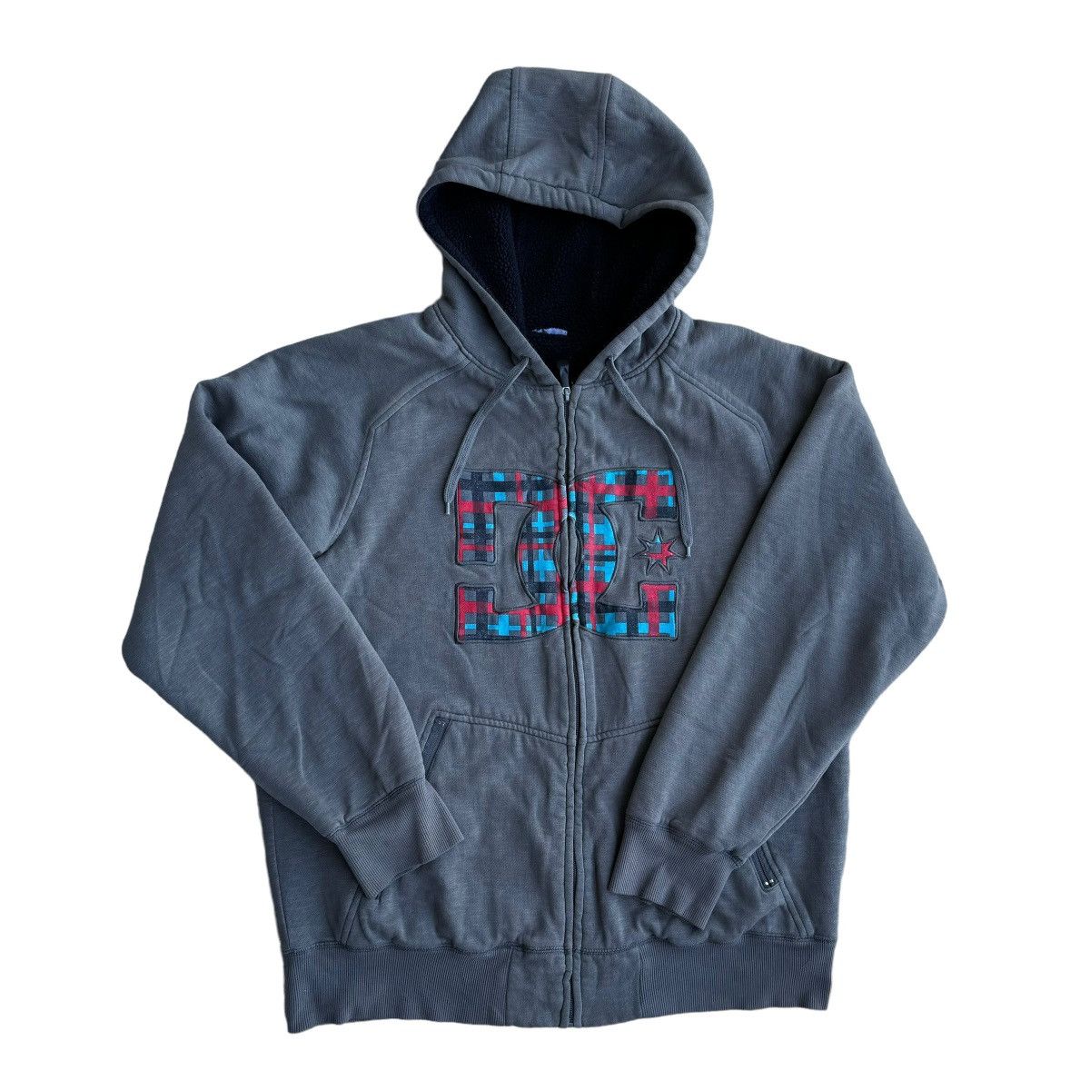 DC × Southpole × Vintage DC SKATEBOARDS Y2K SHERPA LINED VINTAGE ZIPPED FLEECE HOODIE Size US L / EU 52-54 / 3 - 6 Thumbnail