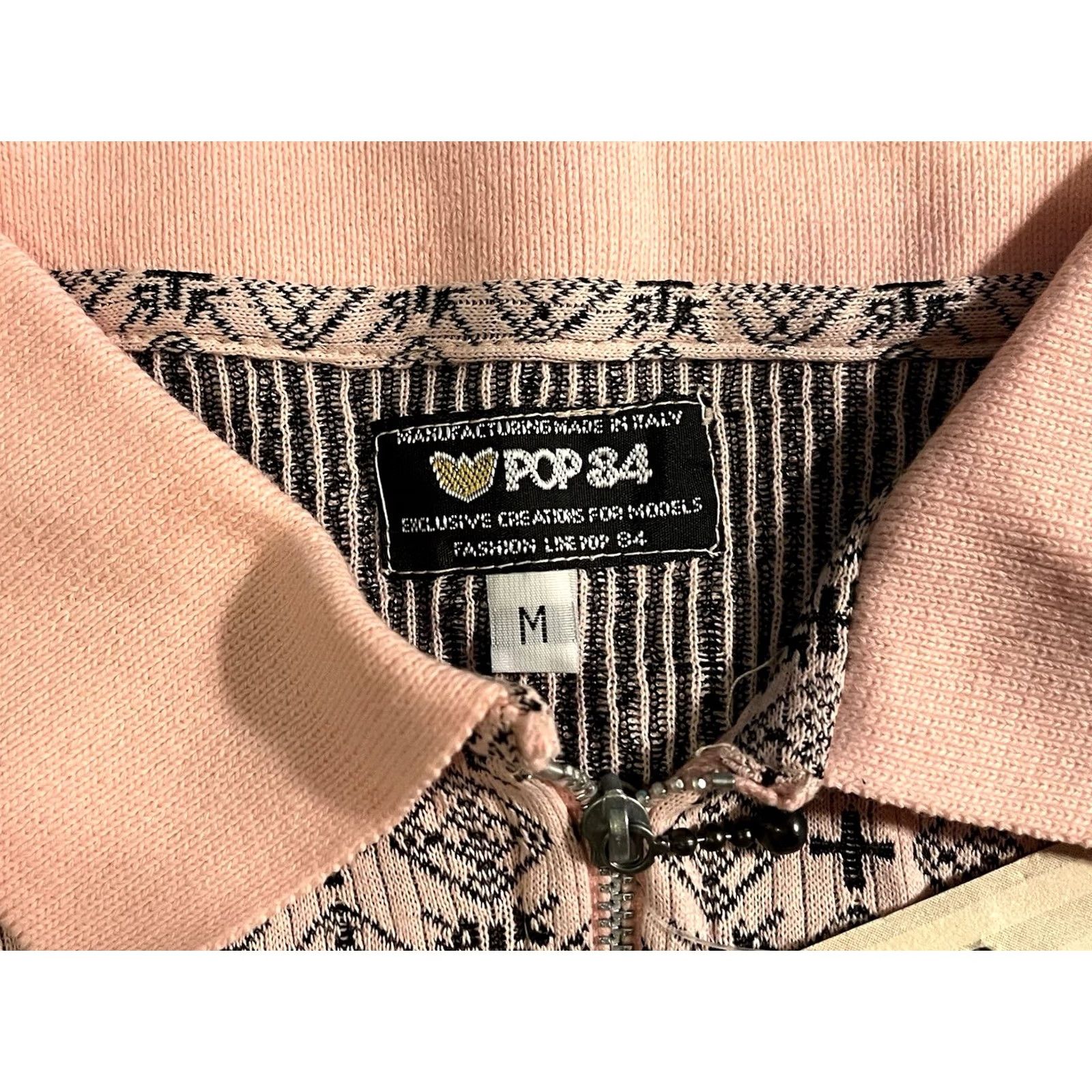 Vintage VINTAGE Pop 84 1/4 Zip Long Sleeve Polo Shirt Men M Pink All Over Print 90s Size US M / EU 48-50 / 2 - 4 Thumbnail