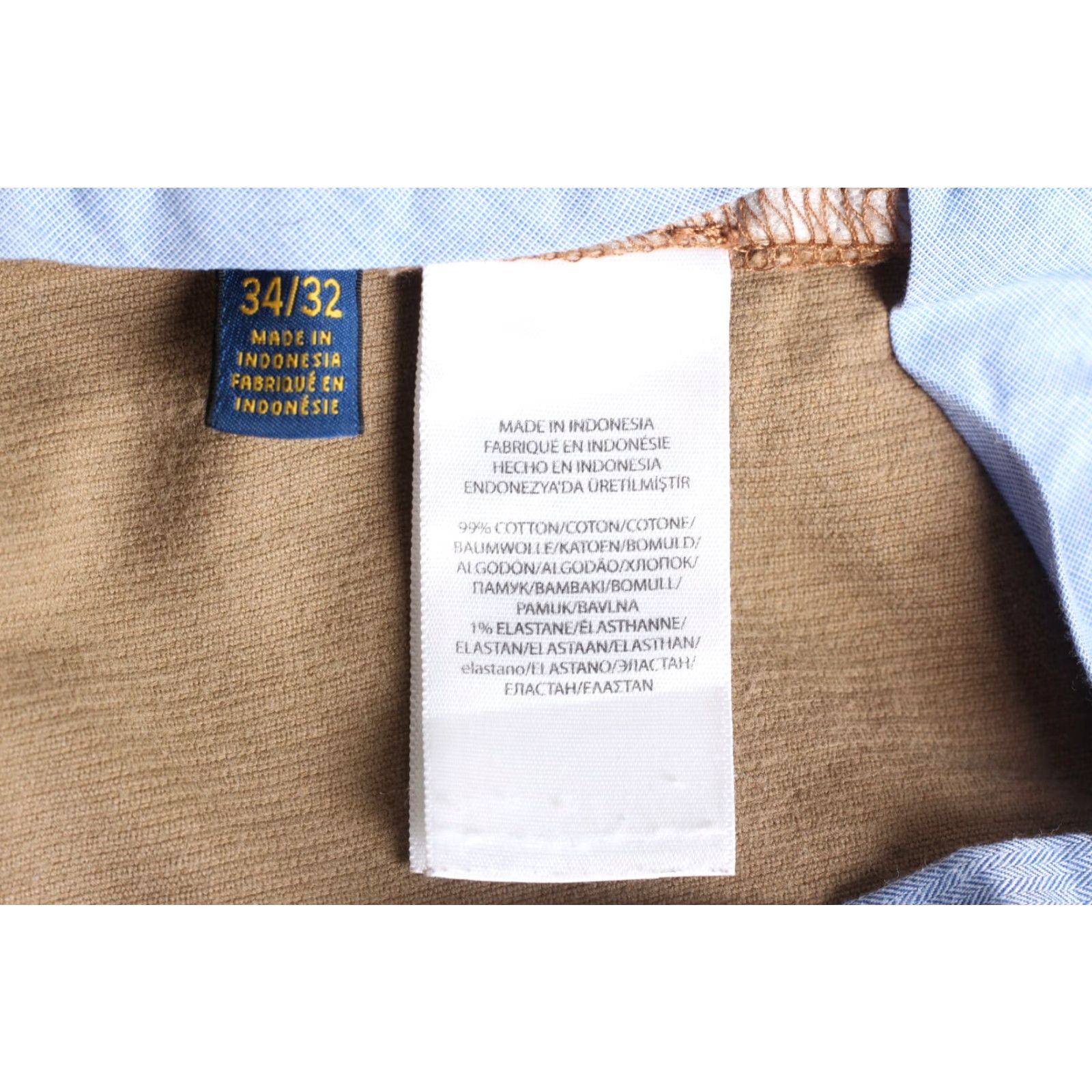 Polo Ralph Lauren POLO RALPH LAUREN Corduroy Chino Pants Trousers Men Size 34 Stretch Slim Brown Casual Designer Trousers Mens Size US S / EU 44-46 / 1 - 7 Thumbnail
