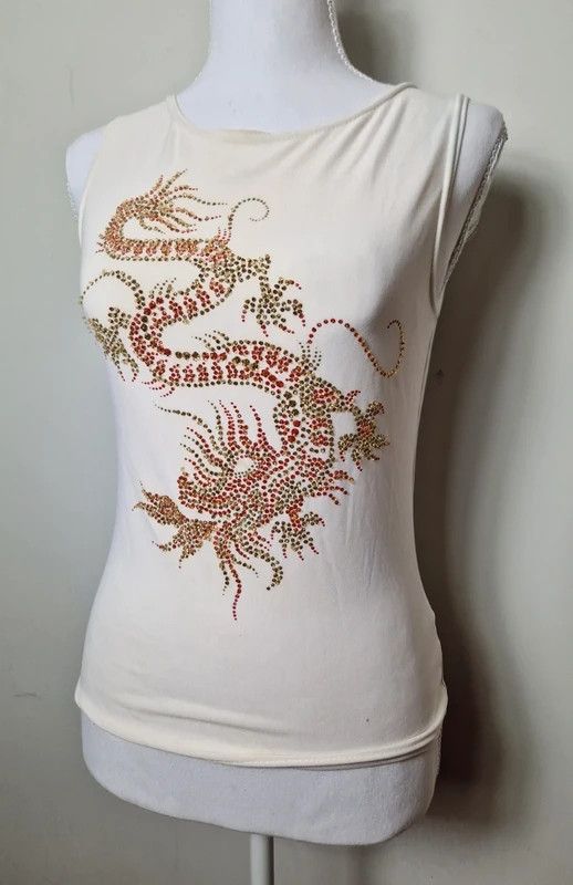 Japanese Brand Vintage crystal dragon top y2k 2000s Japandi Size S / US 4 / IT 40 - 1 Thumbnail