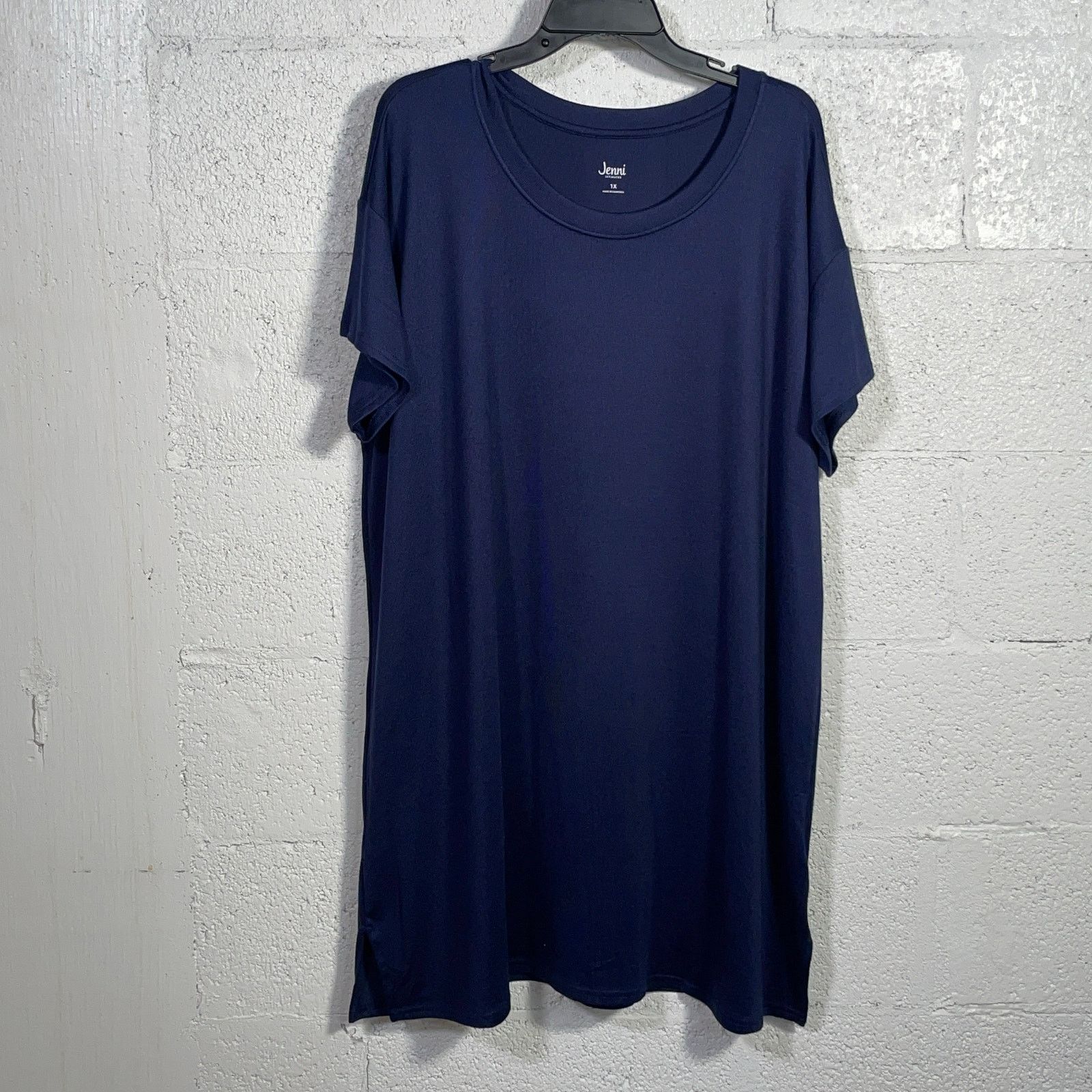 NO ID Jenni Plus Size Short Sleep Shirt navy 1X Size XL / US 12-14 / IT 48-50 - 1 Thumbnail