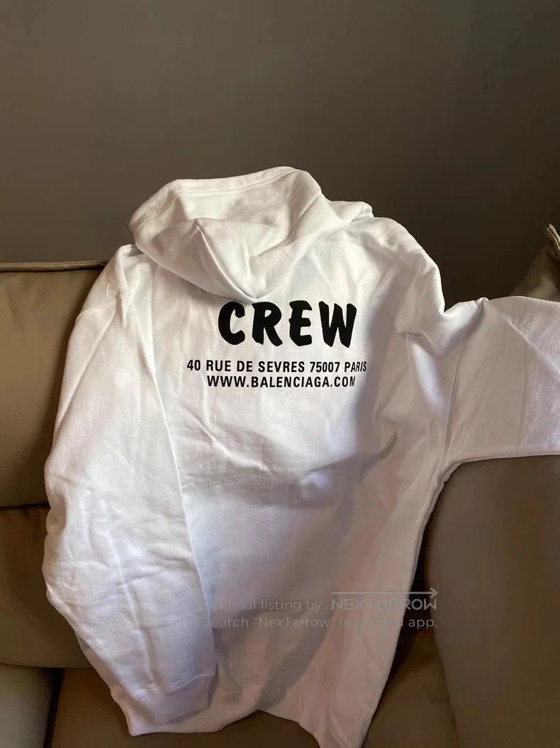 Balenciaga Balenciaga CREW White Hoodie XS. Size US XS / EU 42 / 0 - 3 Thumbnail