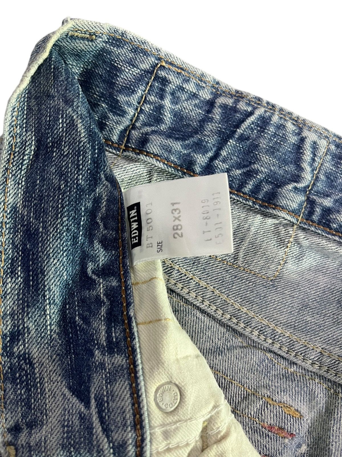 If Six Was Nine × Japanese Brand 🇯🇵 FLARE Y2K EDWIN BLUE TRIP 503 DENIM JEANS Size US 32 / EU 48 - 8 Thumbnail