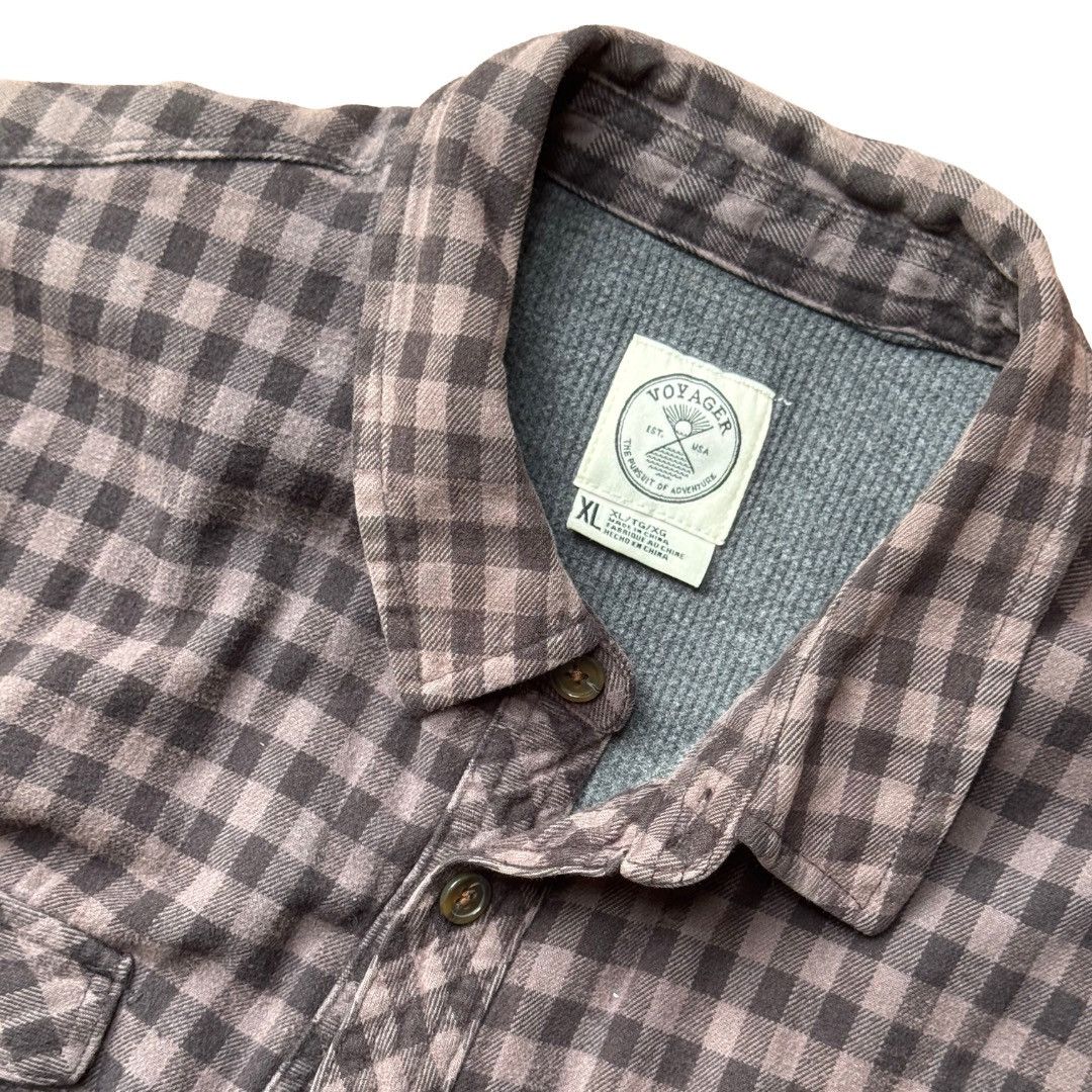 Other Voyager Men Button Up Shirt XL Gray Gingham Plaid Size US XL / EU 56 / 4 - 2 Thumbnail