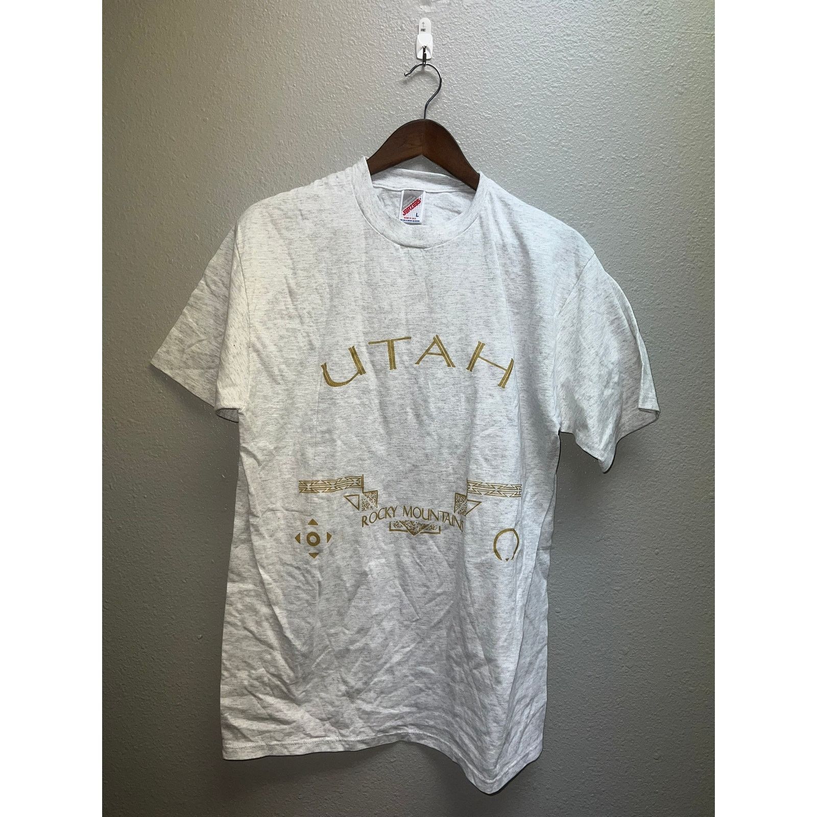 Jerzees Vintage Test Print Shirt Utah Rocky Mountains montana Shirt Size US L / EU 52-54 / 3 - 1 Thumbnail
