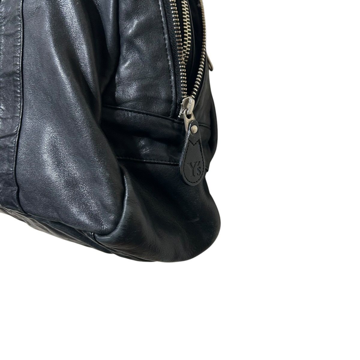Designer × Vintage × Yohji Yamamoto Vintage Yohji Yamamoto black multi zip leather bag Size ONE SIZE - 11 Thumbnail