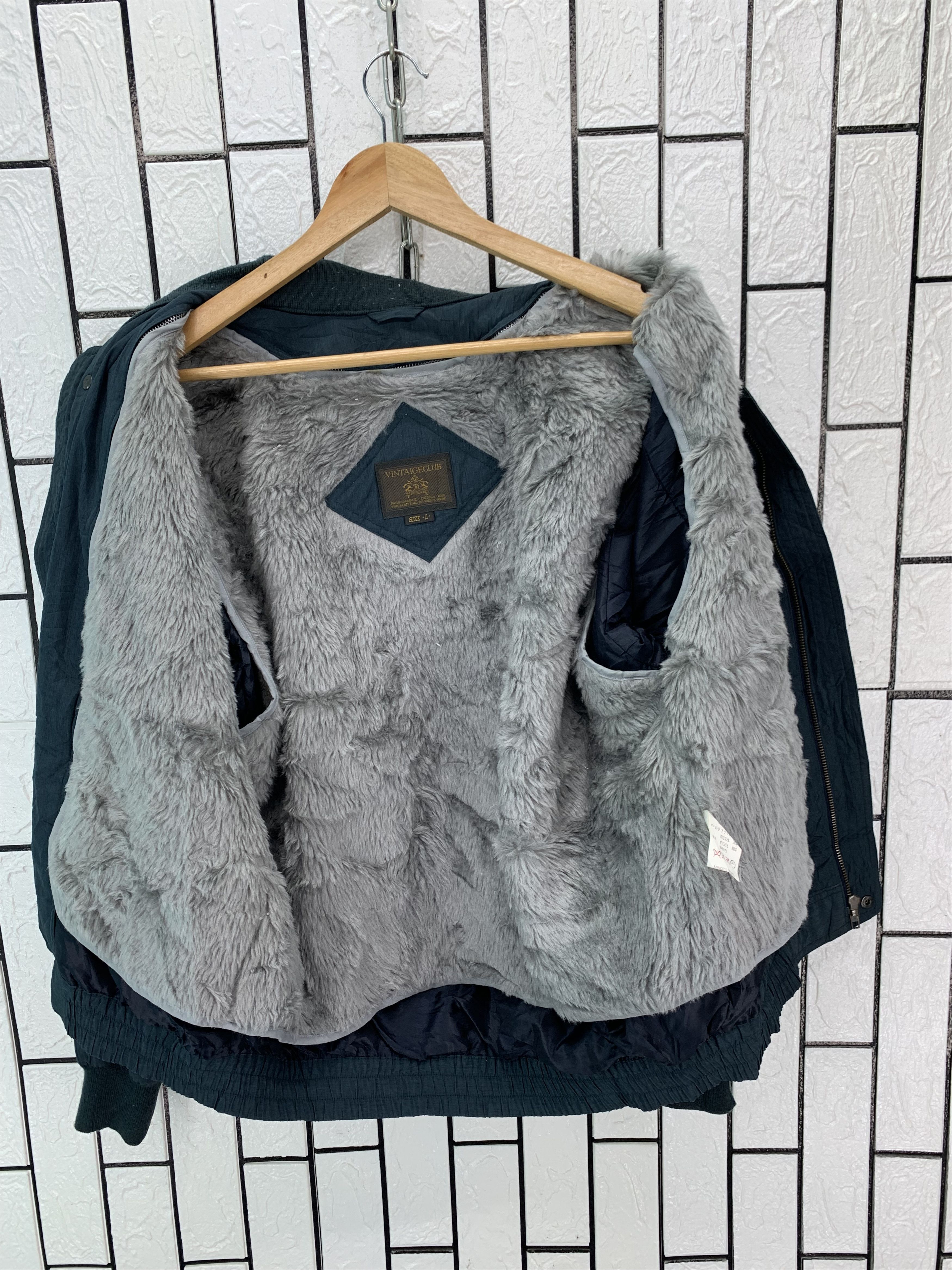 Japanese Brand Vintage Vintaige Club Lined Fleece Bombers Jacket Size US M / EU 48-50 / 2 - 4 Thumbnail