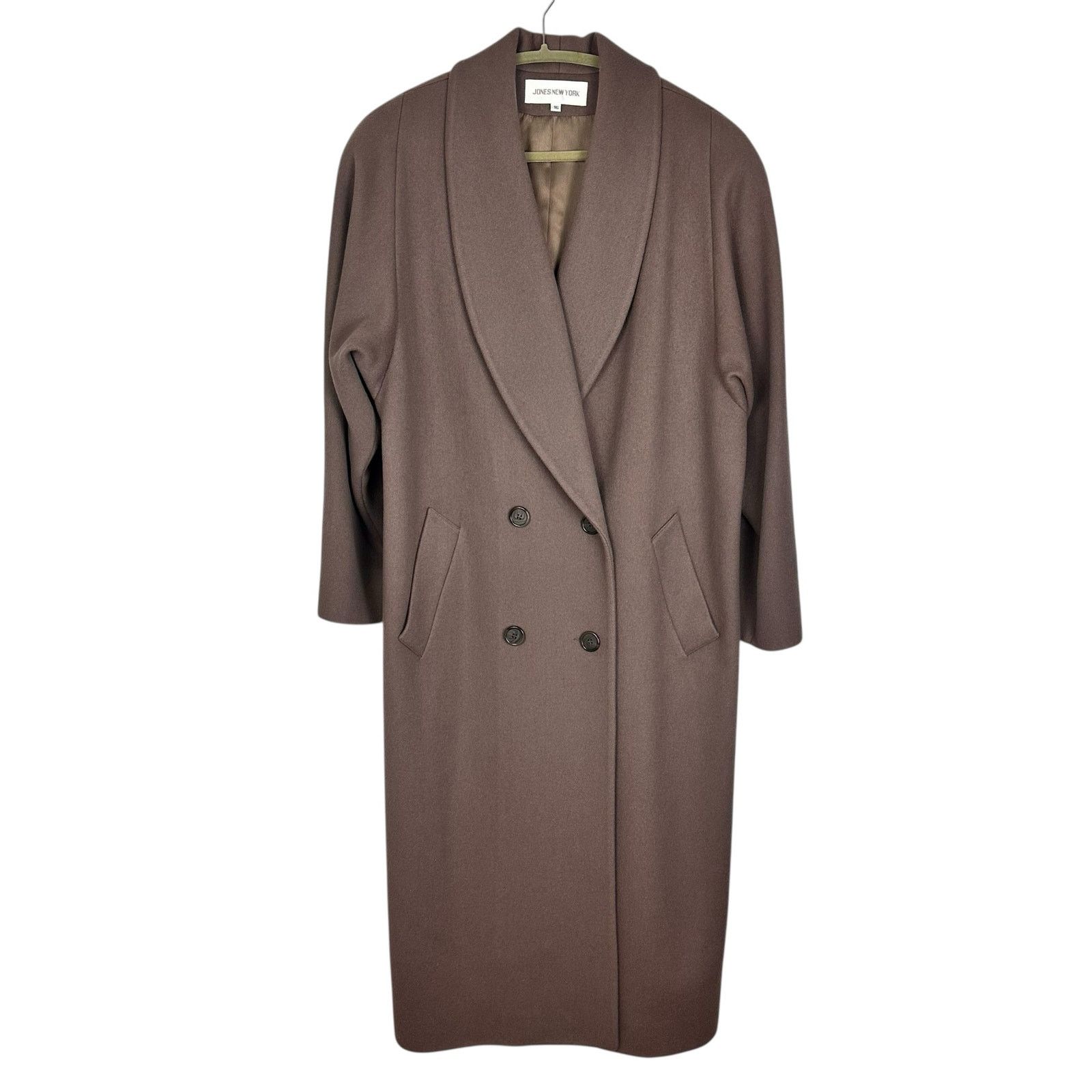 Jones New York Jones NY Union 100% Wool Double Breasted Trench Coat Sz 16 Size XXL / US 16-18 / IT 52-54 - 1 Thumbnail