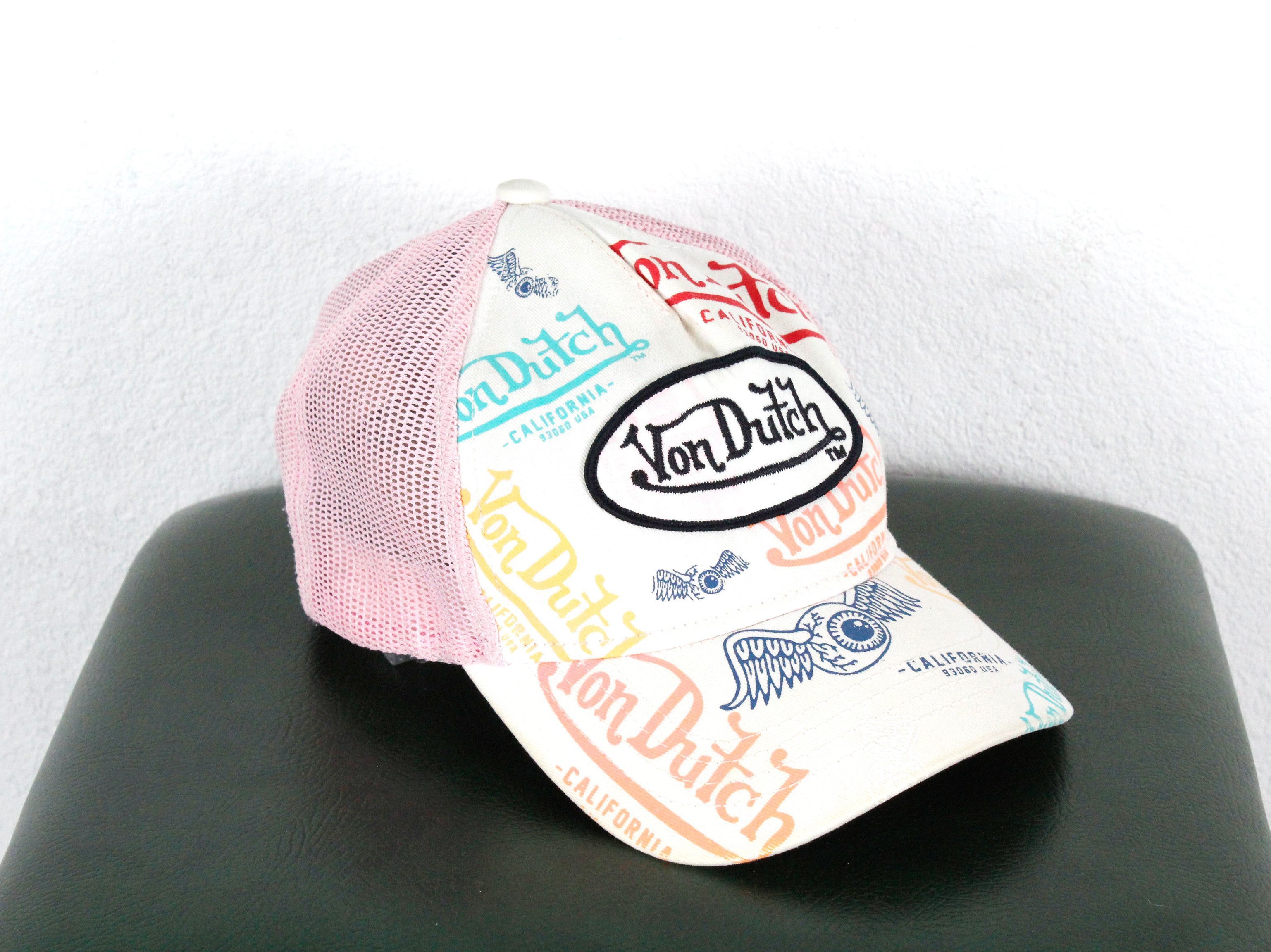 Von Dutch Von Dutch Logo Pink Y2K Trucker Cap Hat 00s Size ONE SIZE - 2 Thumbnail