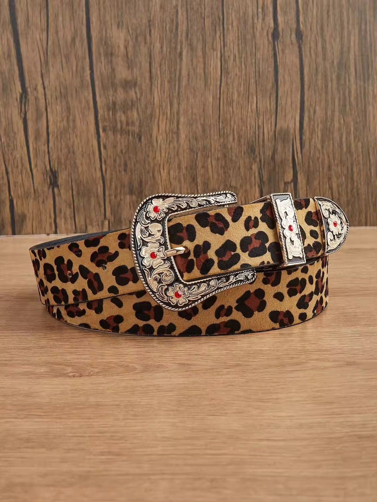 Japanese Brand 122 cm 2000s Style leopard cheetah print belt Size ONE SIZE - 1 Thumbnail