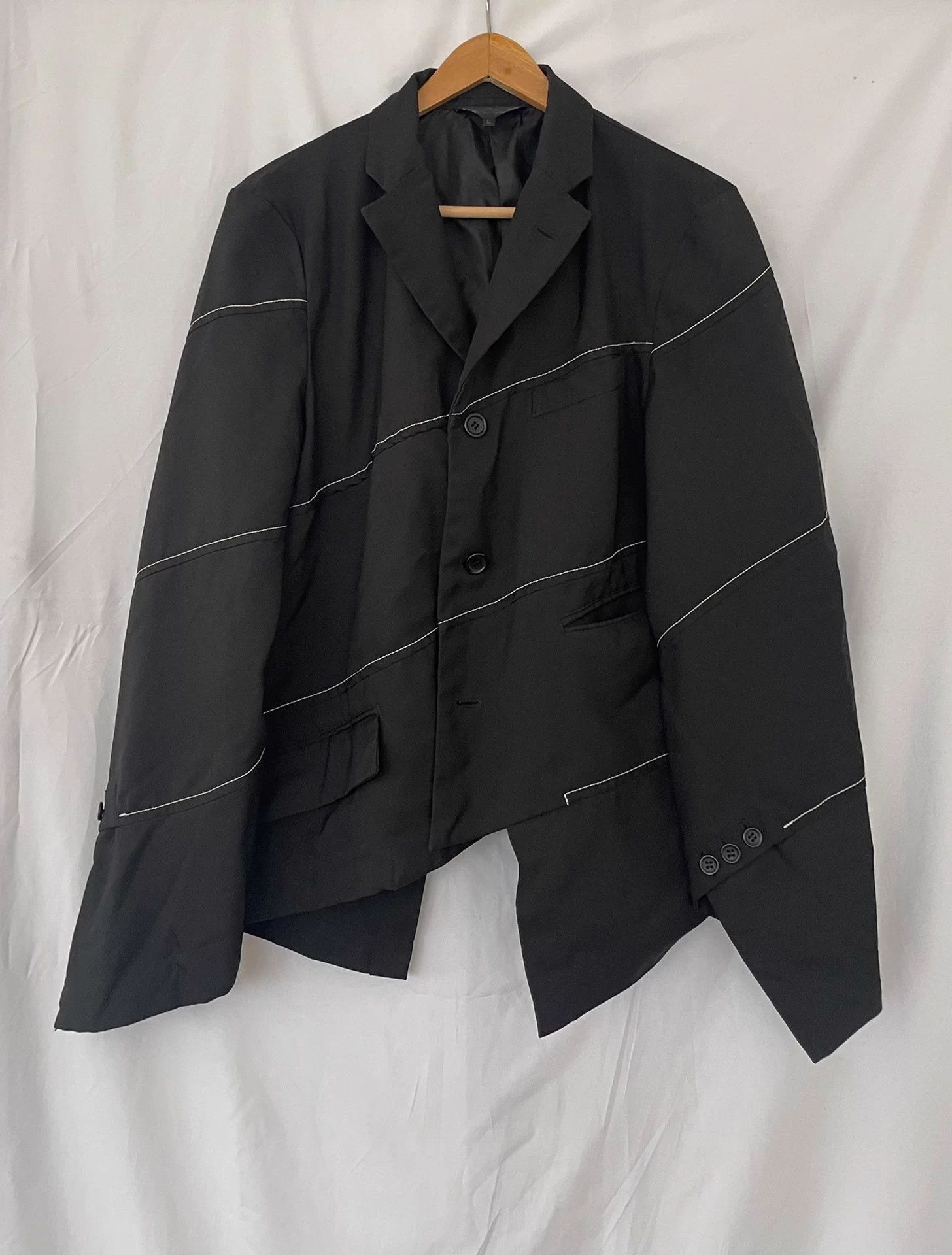 Comme des Garcons Black Comme des Garçons Spiral Diagonal Cut Suit Size US M / EU 48-50 / 2 - 1 Thumbnail