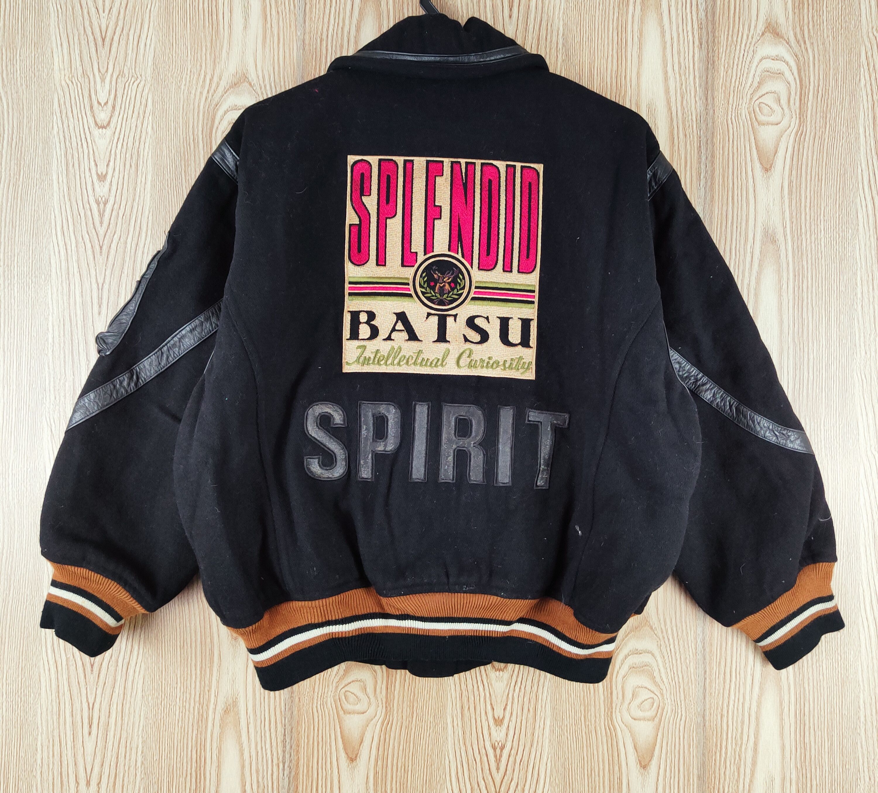 Japanese Brand DLL Splendid Batsu japan vintage Black varsity Jackets #W066 Size US M / EU 48-50 / 2 - 7 Thumbnail