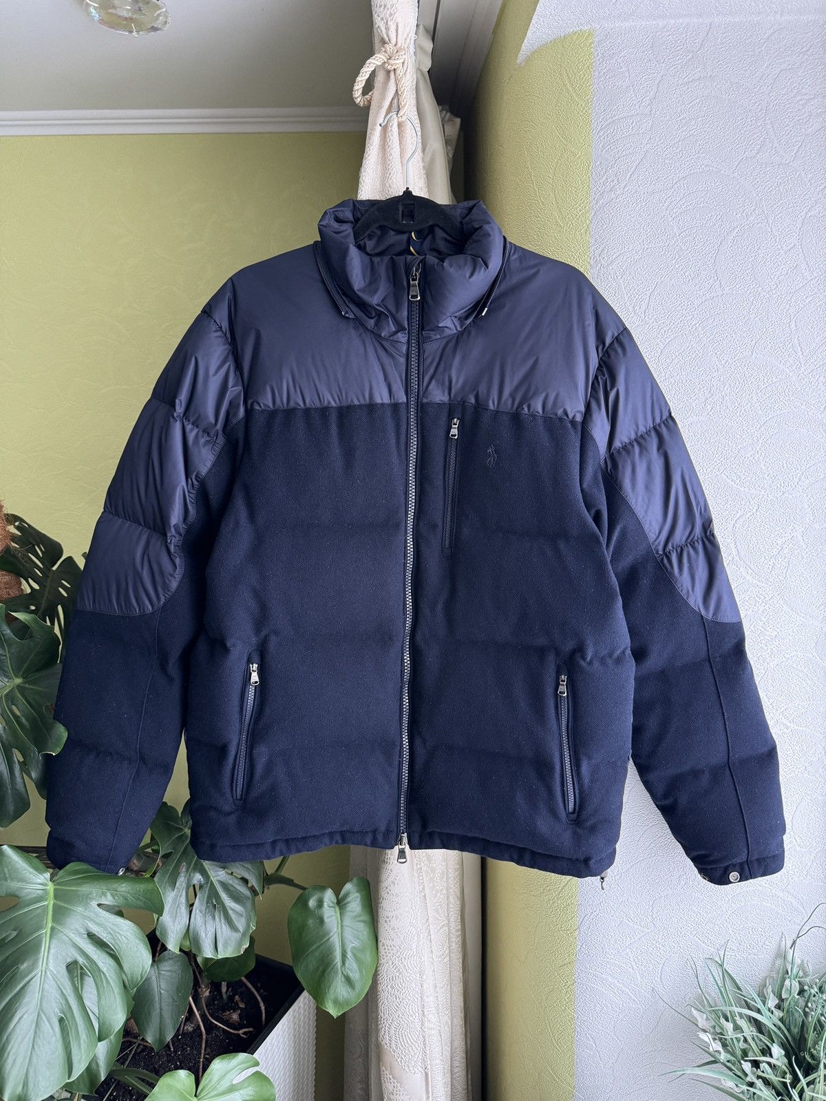 Polo Ralph Lauren Polo Ralph Lauren Nylon Wool Down Puffer Jacket Navy Size US L / EU 52-54 / 3 - 3 Thumbnail