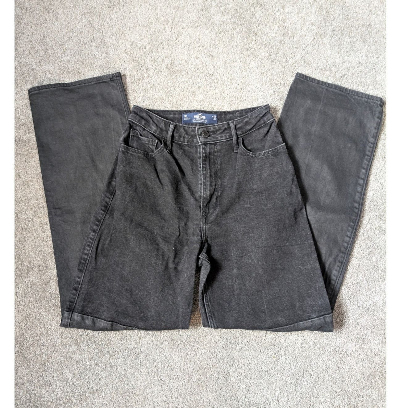 Hollister Hollister DadJeansWomen's 1R BlackStretchDenim UltraHighRise Size 25" / US 0 / IT 36 - 1 Thumbnail