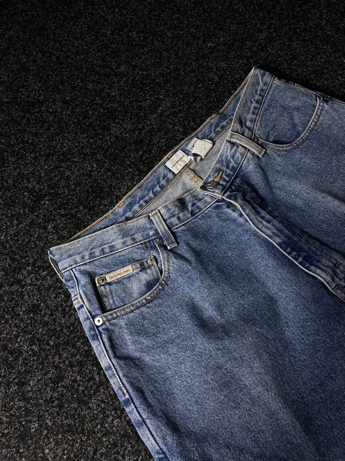 Calvin Klein × Vintage Crazy Vintage Y2K 00s Baggy Calvin Klein Skater Denim Jeans Size US 36 / EU 52 - 6 Thumbnail