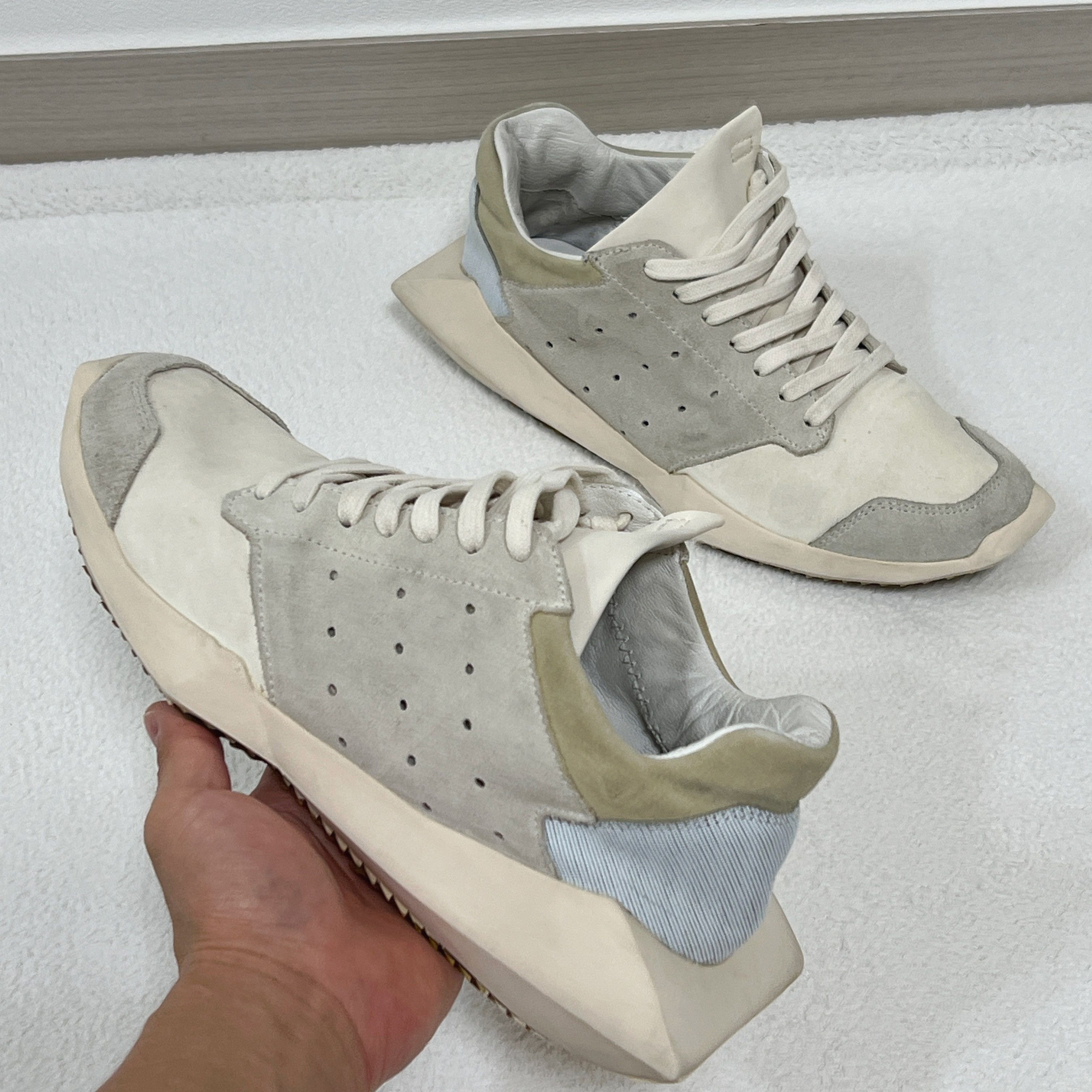 Adidas × Rick Owens Rick Owens Adidas Tech Runner White (B35085) Size US 6.5 / EU 39-40 - 4 Thumbnail