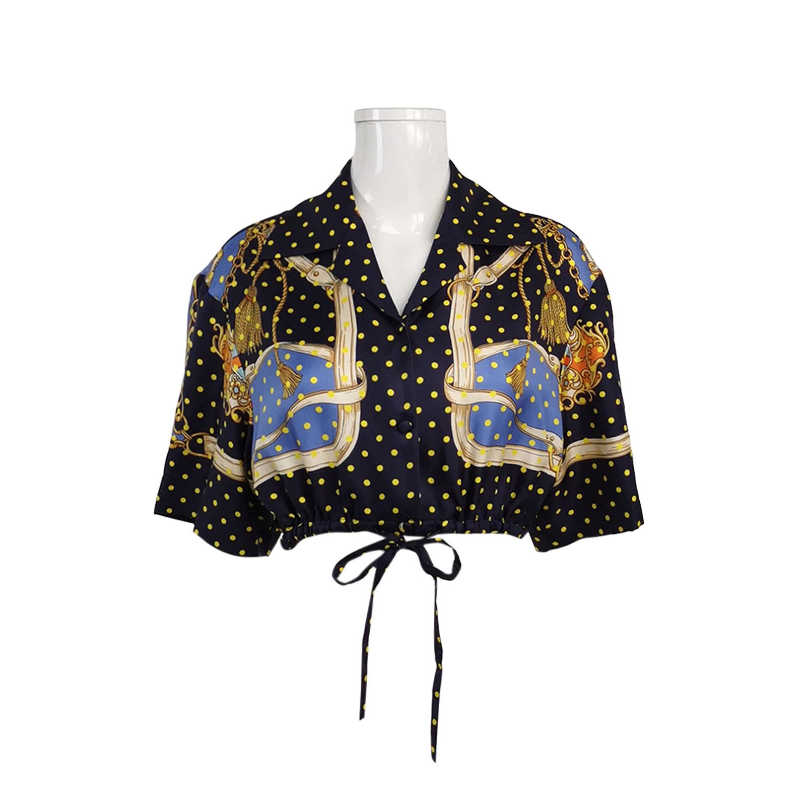 Gucci Gucci Polka Dot Chain Silk Blouse Size 38 Size XS / US 0-2 / IT 36-38 - 1 Thumbnail