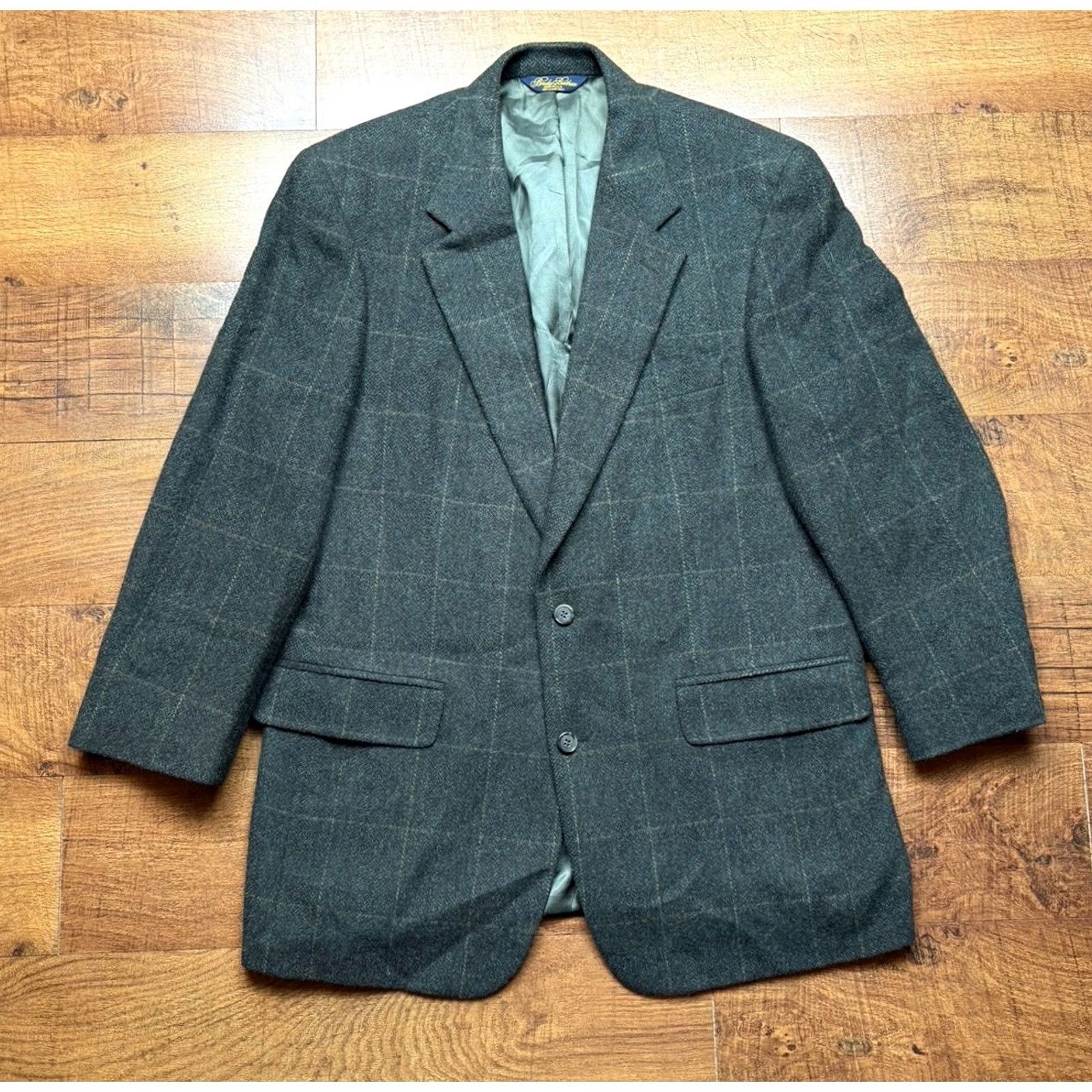 Brooks Brothers VTG Brooks Brothers Sport Coat Mens 41R Herringbone Camel Hair USA Made Blazer - Vintage Size 42R - 2 Thumbnail