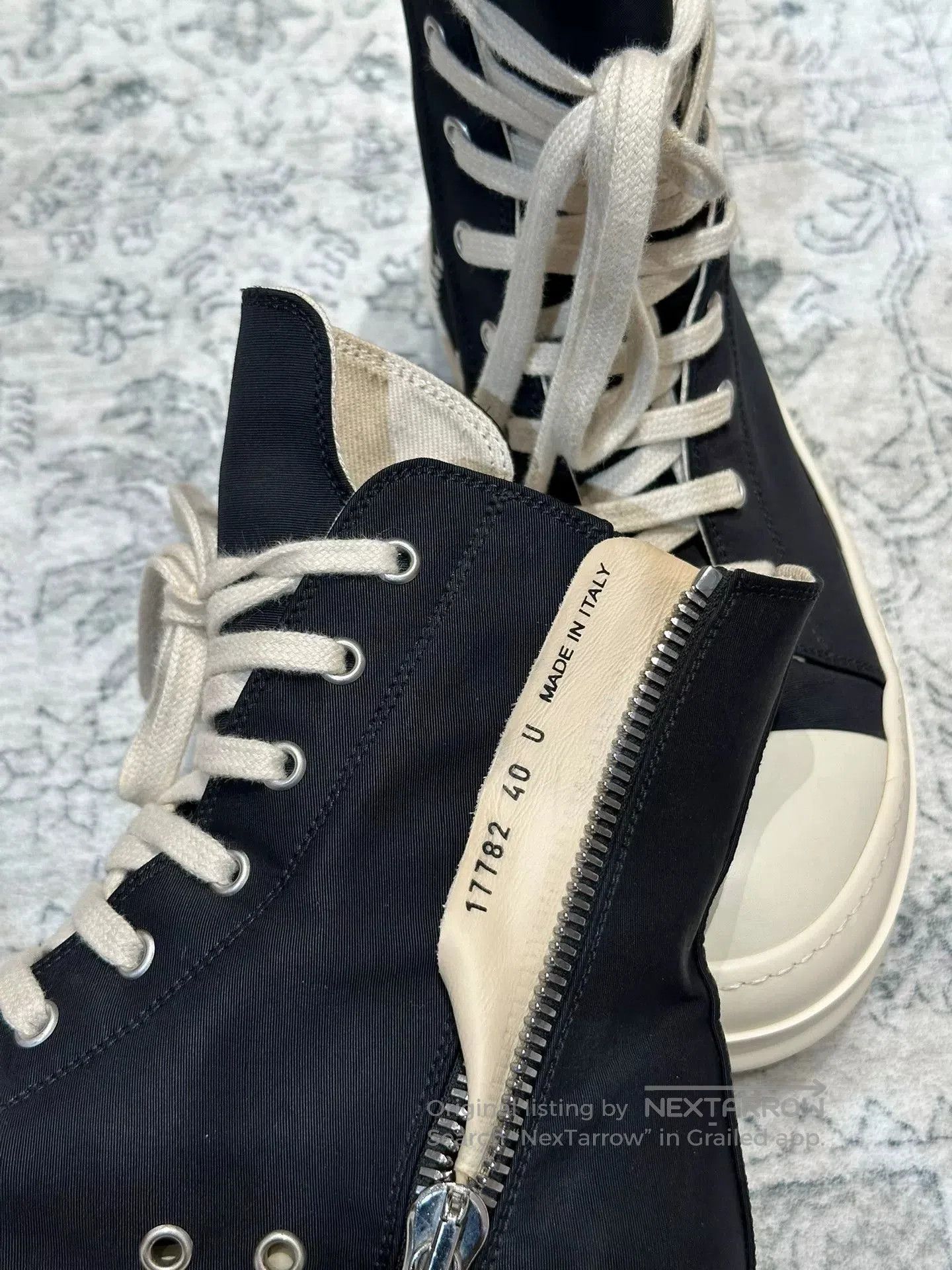 Rick Owens Drkshdw Rick Owens DRKSHDW High-Top Canvas Sneakers. Size US 7 / EU 40 - 6 Thumbnail