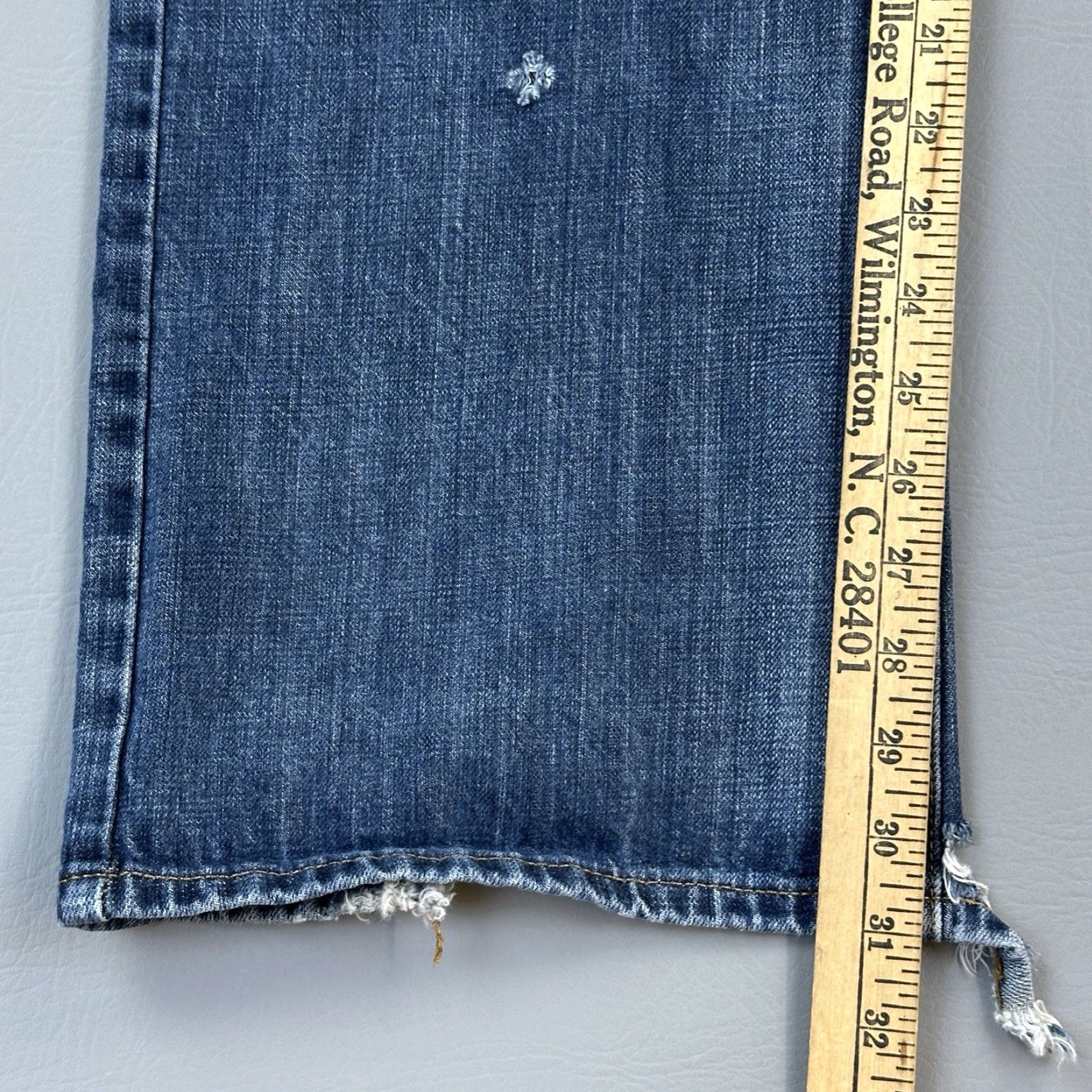 American Eagle Outfitters American Eagle Jeans Mens 38x32 Dark Wash Bootcut Distressed 5-Pocket Denim Cotton Blue Jeans Mens Regular Bootcut USA | 40x31 Size US 38 / EU 54 - 3 Thumbnail