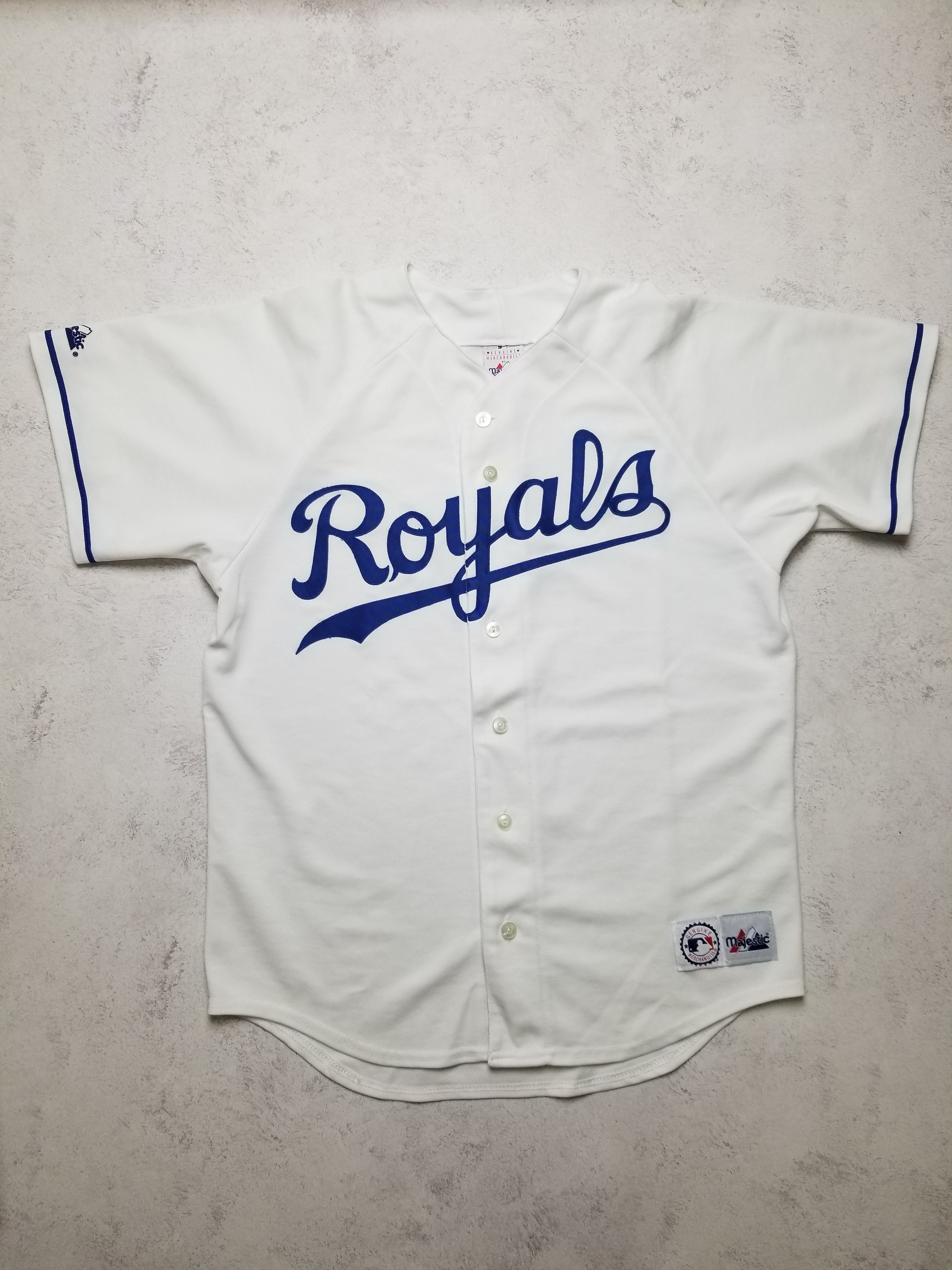 Majestic Kansas City Royals Majestic Official White MLB Blank Jersey Size US M / EU 48-50 / 2 - 1 Thumbnail