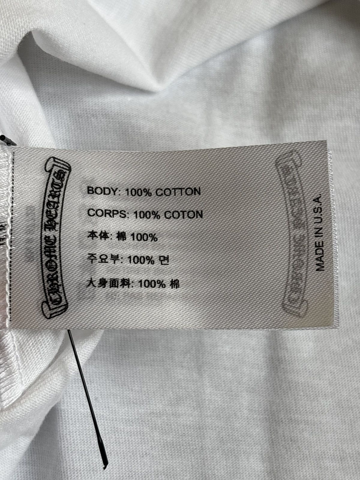 Chrome Hearts Chrome Hearts White Miami Horseshoe Tee Size US XL / EU 56 / 4 - 4 Thumbnail