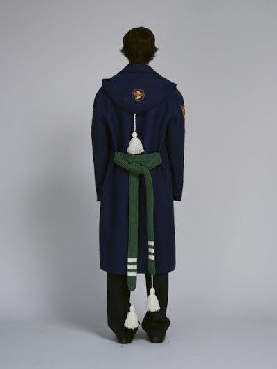 Marni o1w1db10125 Virgin Wool Blend Coat in Blue Size US L / EU 52-54 / 3 - 2 Thumbnail