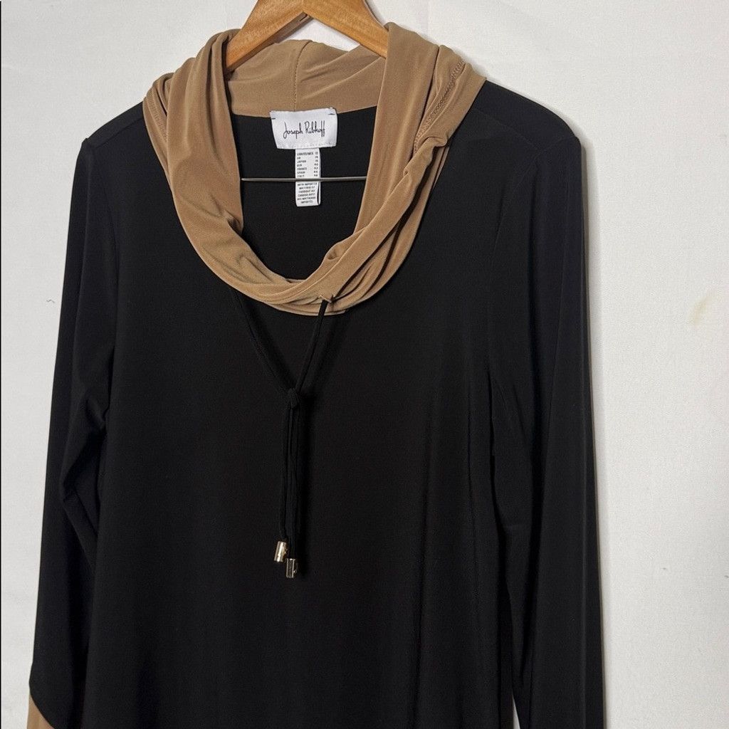 Joseph Ribkoff Joseph Ribkoff chic two tone cowl neck drawstring blouse 12 Size XL / US 12-14 / IT 48-50 - 4 Thumbnail