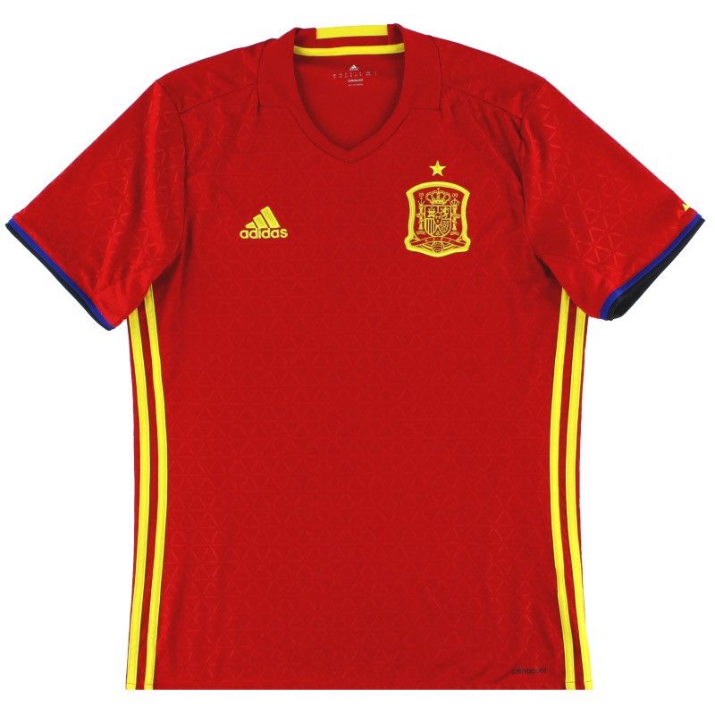 Adidas × Vintage 🇪🇸 SPAIN ADIDAS 2015 2016 SOCCER FOOTBALL HOME JERSEY Size US XXL / EU 58 / 5 - 1 Thumbnail