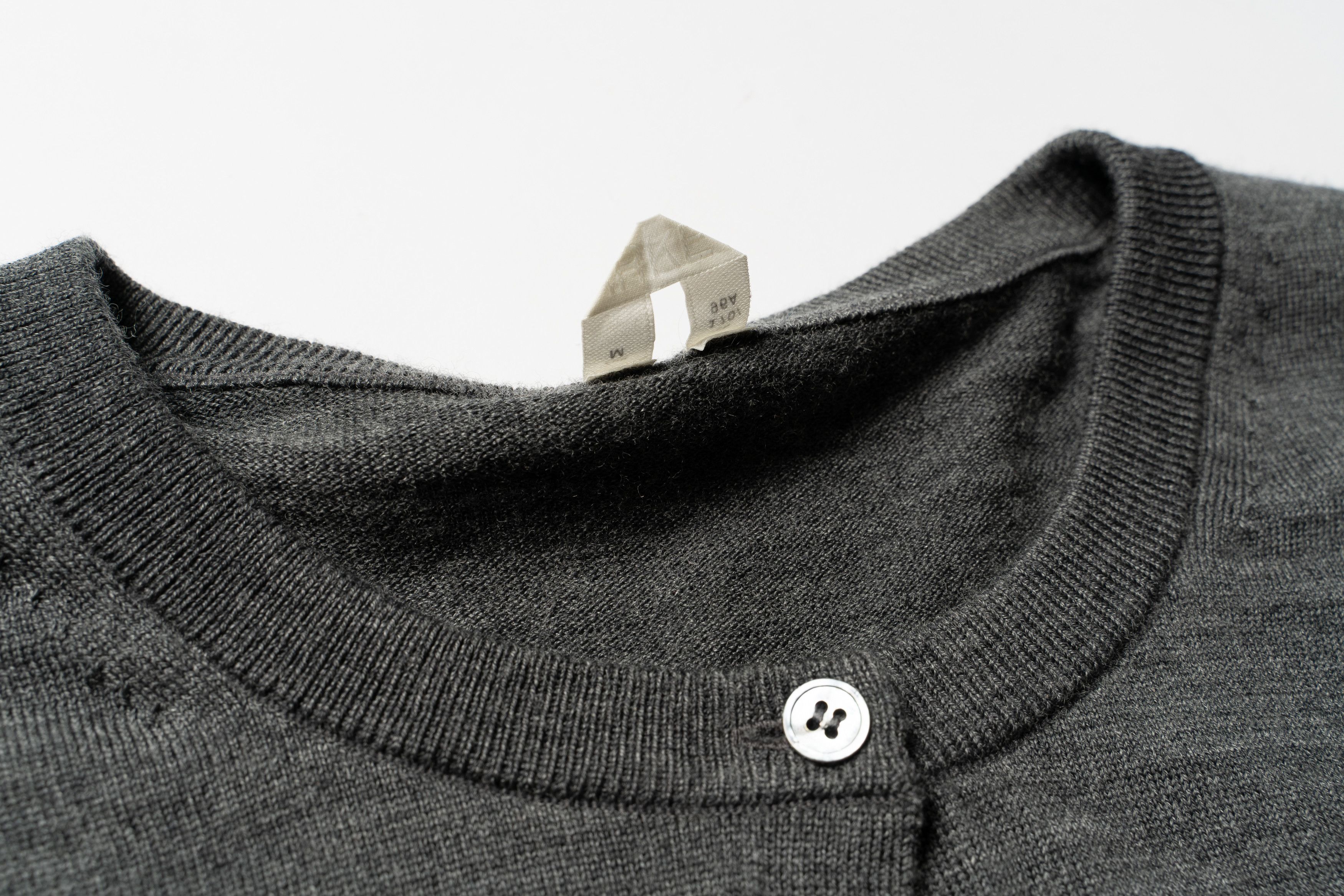 Arket 🔴 ARKET Grey Wool Cardigan Crew Neck Size M / US 6-8 / IT 42-44 - 4 Thumbnail
