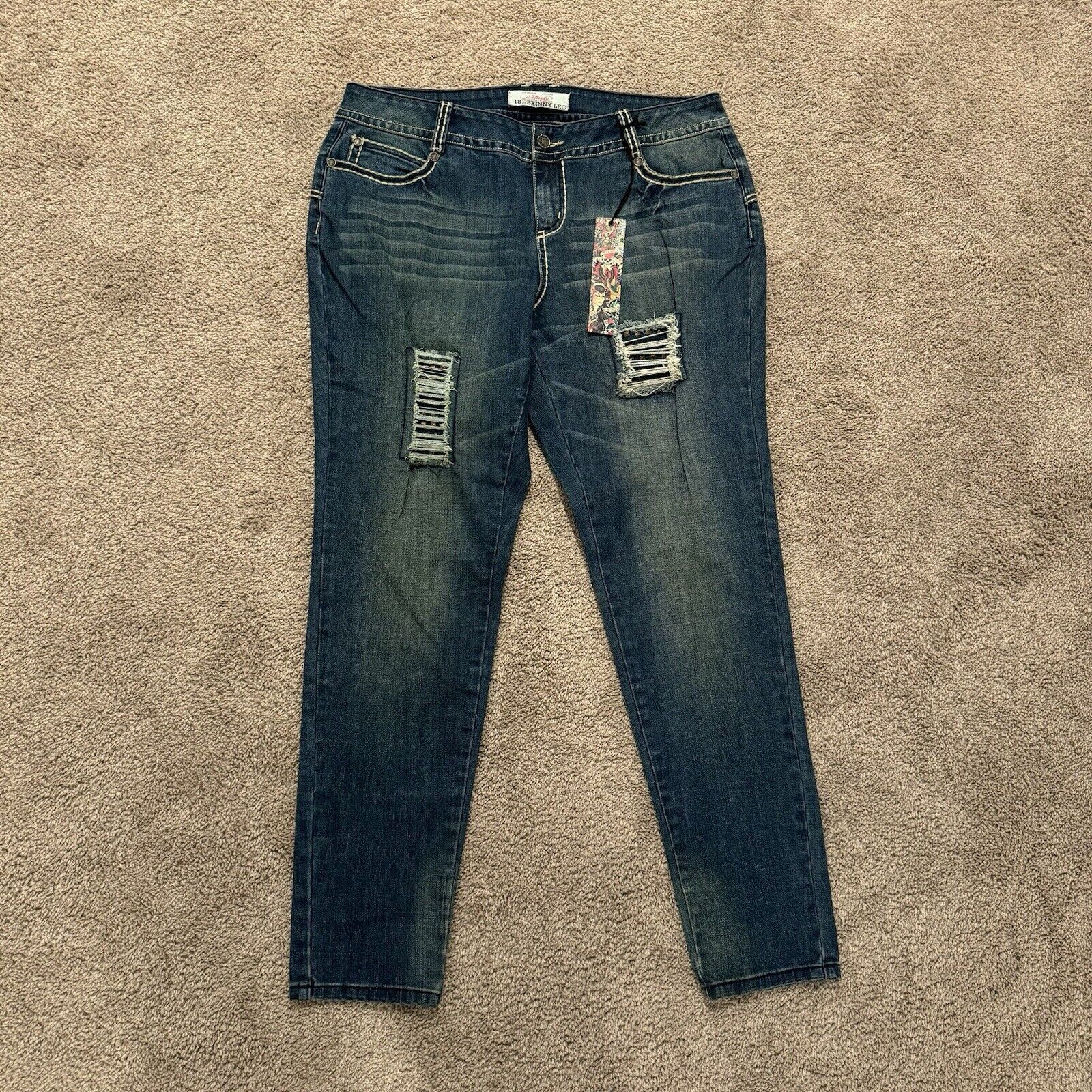 Ed Hardy Brand New Ed Hardy Wings Jeans Size 18 (36x32) Vintage Y2K Size 36" / US 14 / IT 50 - 6 Thumbnail