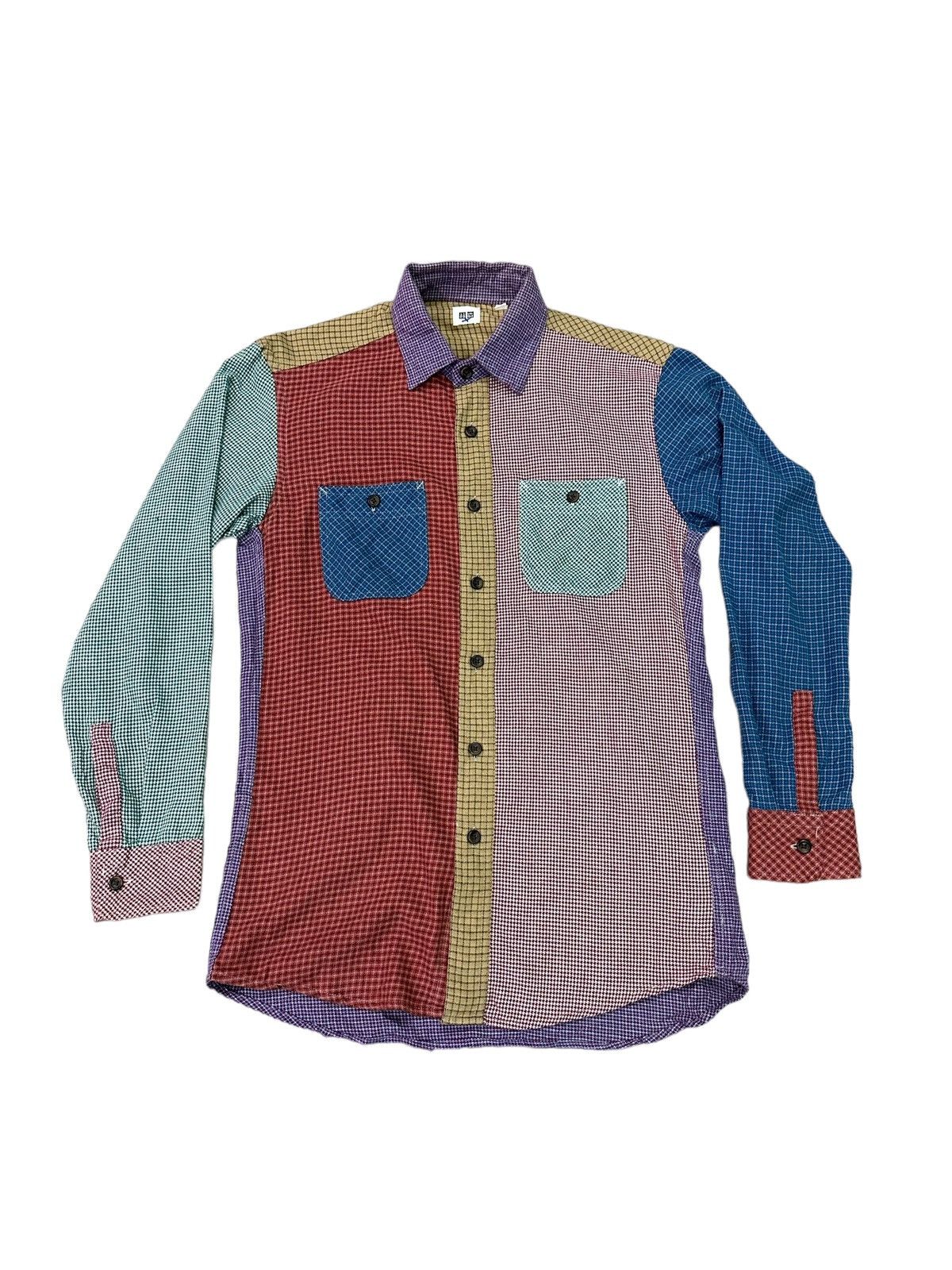 Uniqlo UNIQLO PATCHWORK LONG SLEEVE FLANEL SHIRT Size US S / EU 44-46 / 1 - 1 Thumbnail