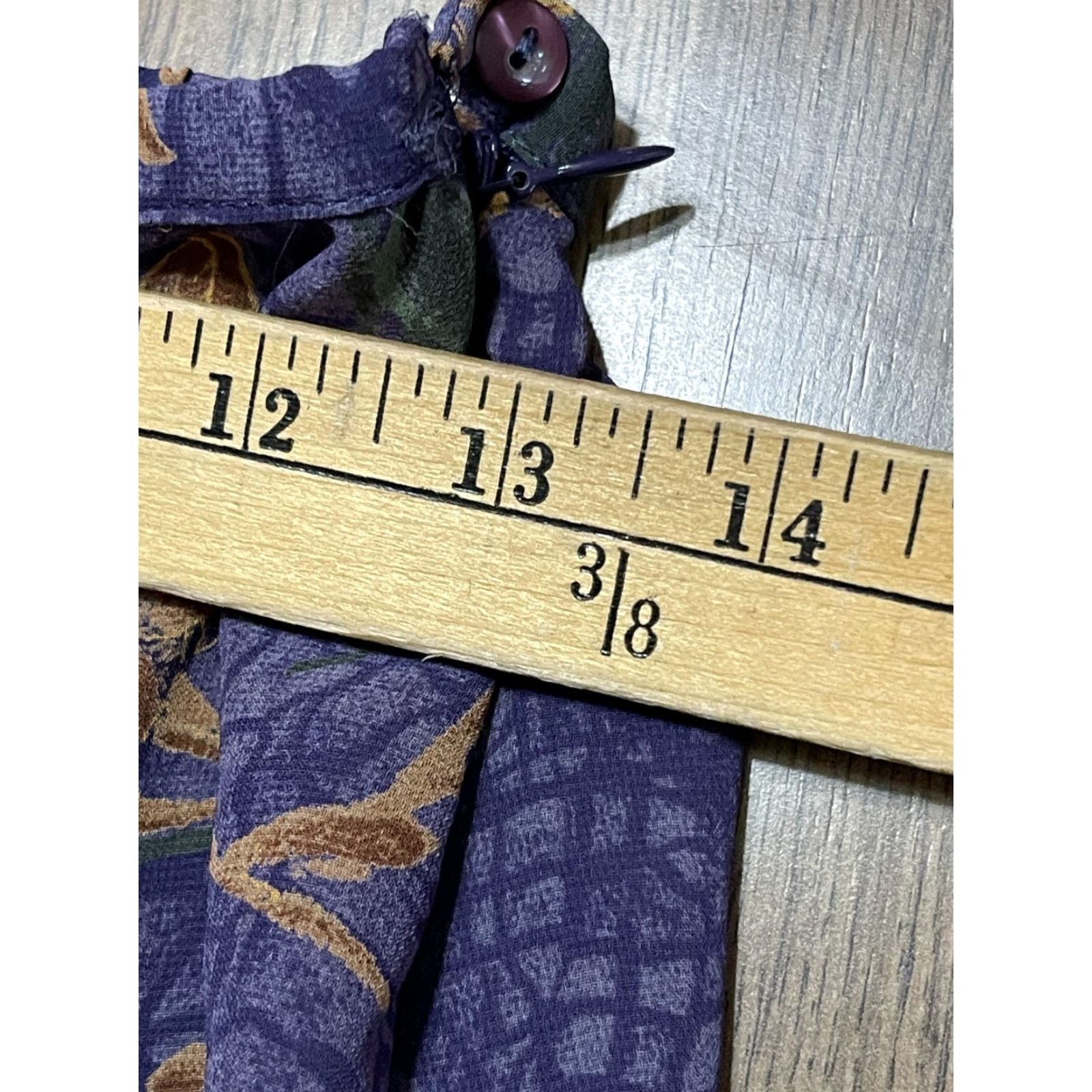 Lee Kathie Lee Skirt, Women's Size 10, Midi, Brown Blue, Zip Side, Side Slit, Floral, Casual, Regular, Ladies, Skirt Size 32" / US 10 / IT 46 - 3 Thumbnail