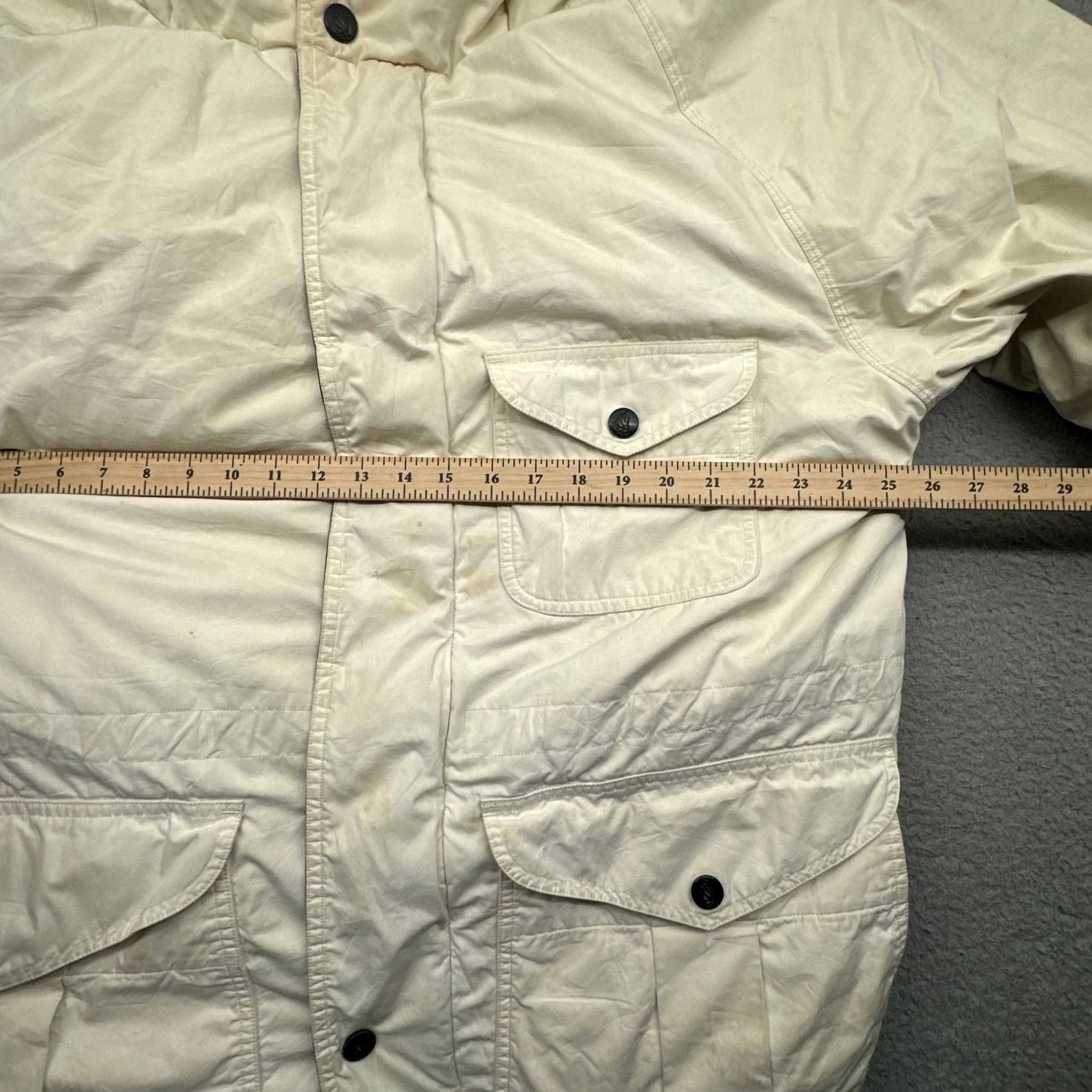 Nautica VINTAGE Nautica Duck Down Puffer Parka Jacket Large White Green STAINED Mens Size US L / EU 52-54 / 3 - 4 Thumbnail