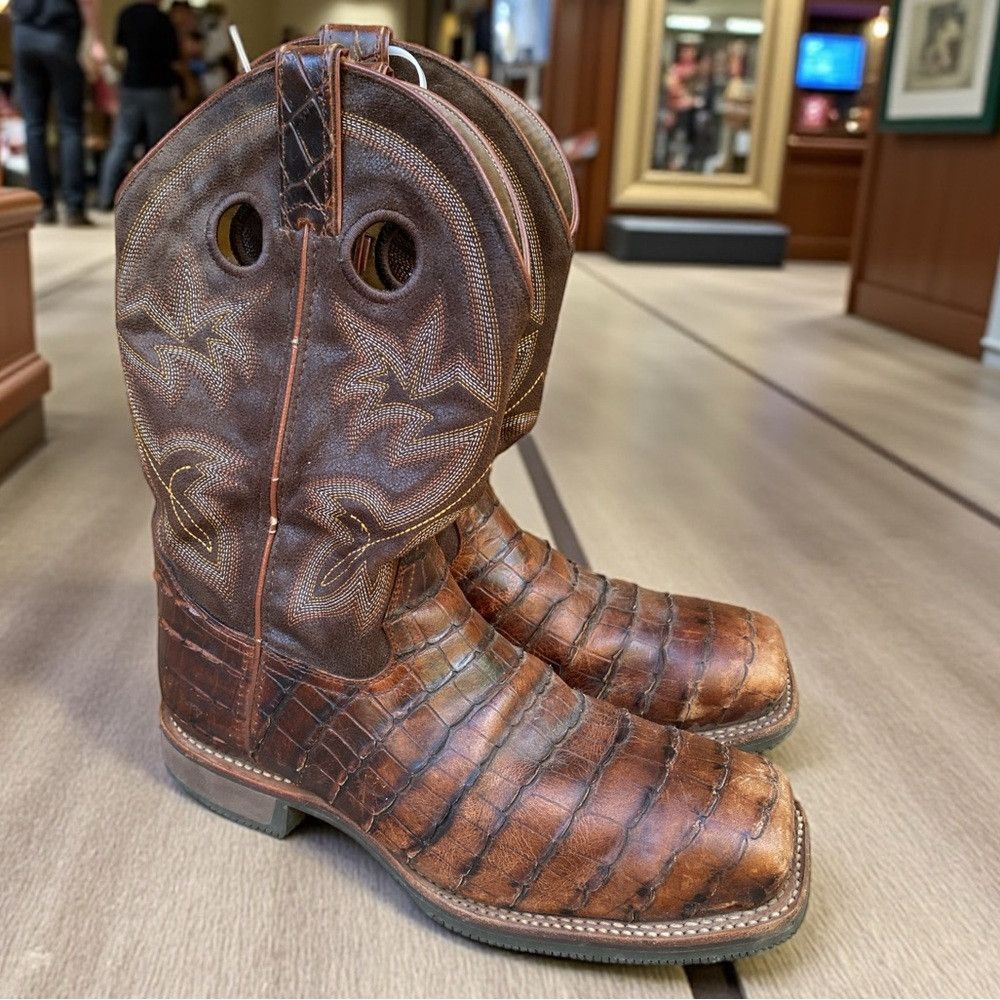DOUBLE HELIX Double-H Boots Men's Size 8.5 Wide Roper Western Cowboy Le Size US 8.5 / EU 41-42 - 1 Thumbnail