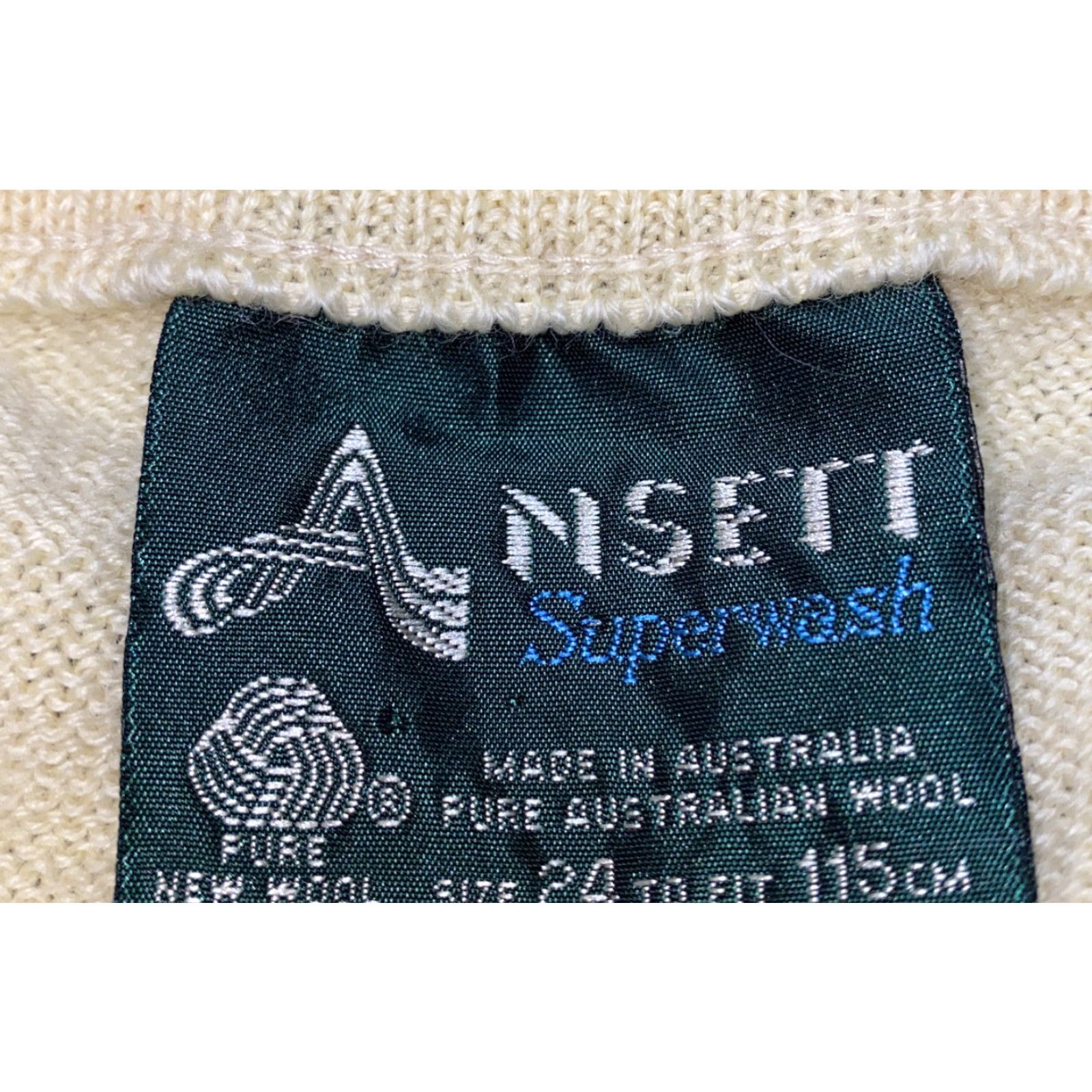Vintage Ansett Mens Yellow Wool V-Neck Pullover Sweater L Size V-Neck Knitted Sweatshirt Mens Size US L / EU 52-54 / 3 - 6 Thumbnail
