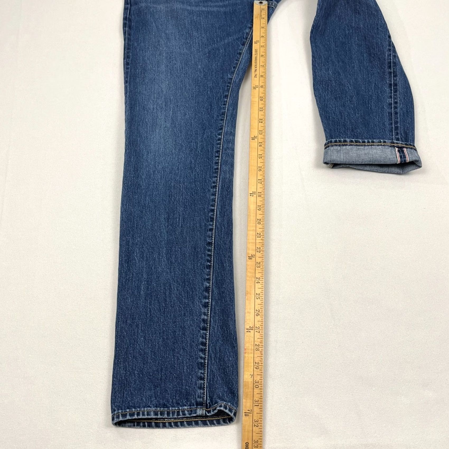 Todd Snyder Todd Snyder Jeans Mens 33x32 Slim Fit Medium Wash Blue Denim 5-Pocket Style Tapered Vintage: No Size US 33 - 5 Thumbnail