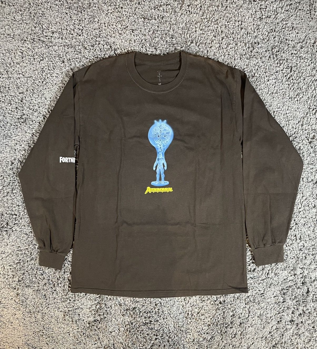 Playstation × Travis Scott 2020SS Travis Scott x Fortnite T-3500 Beam L/S Tee Brown Size US M / EU 48-50 / 2 - 2 Thumbnail