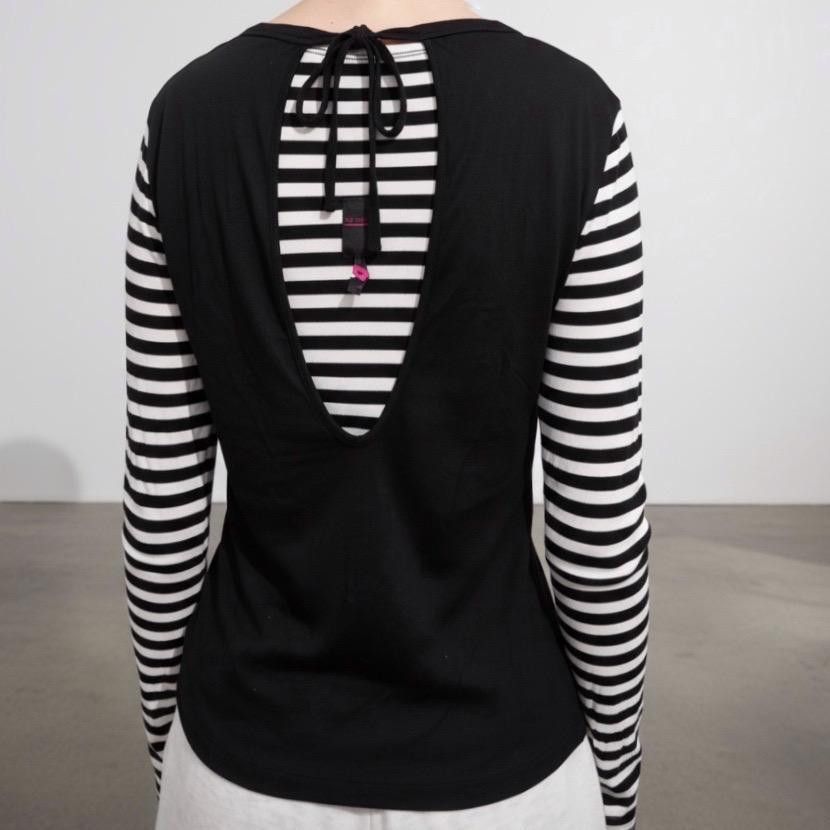 Cop Copine The Cop Copine Striped Top Cut Out Back Size ONE SIZE - 5 Thumbnail