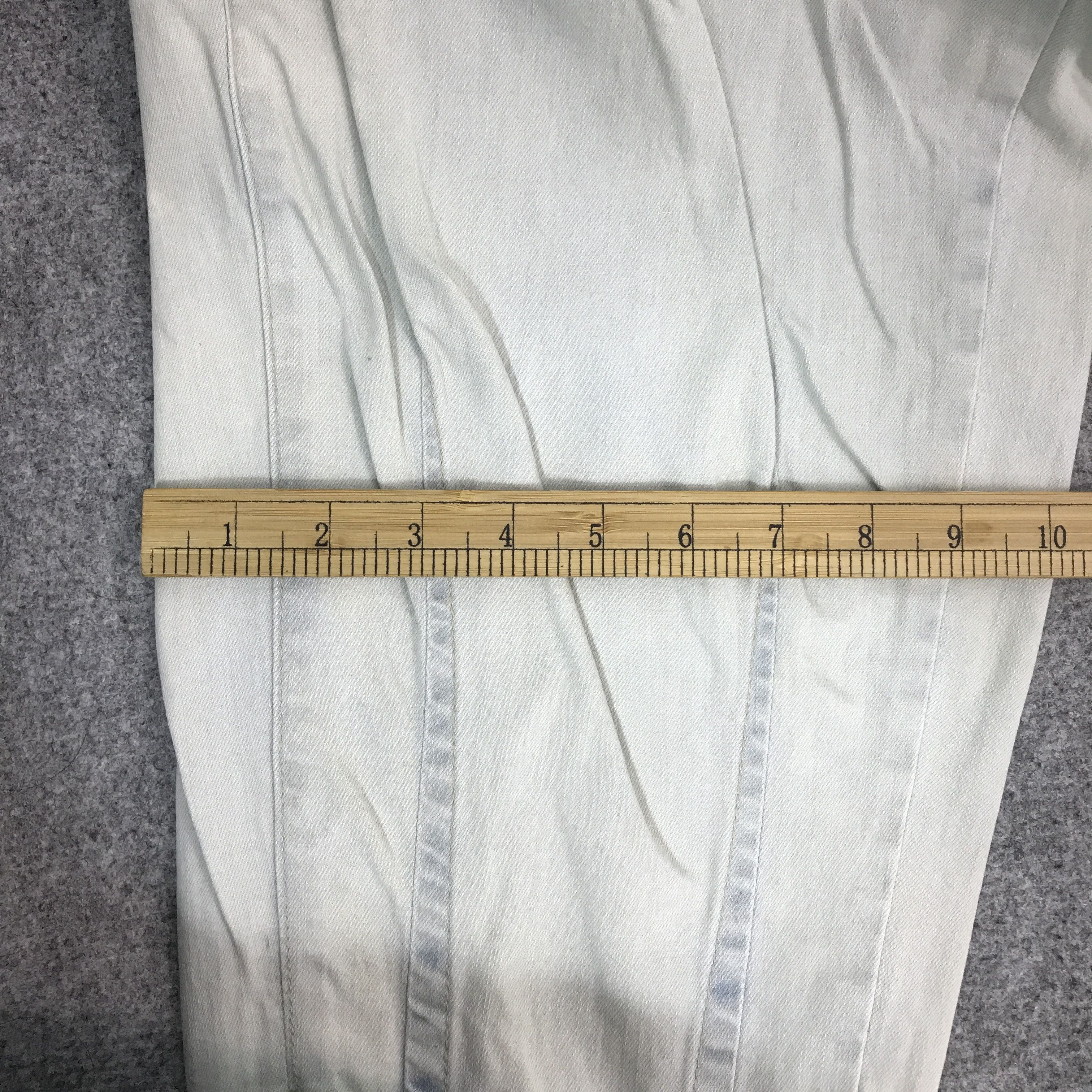 Japanese Brand purple & yellow Baggy light wash denim pants Size US 28 / EU 44 - 10 Thumbnail