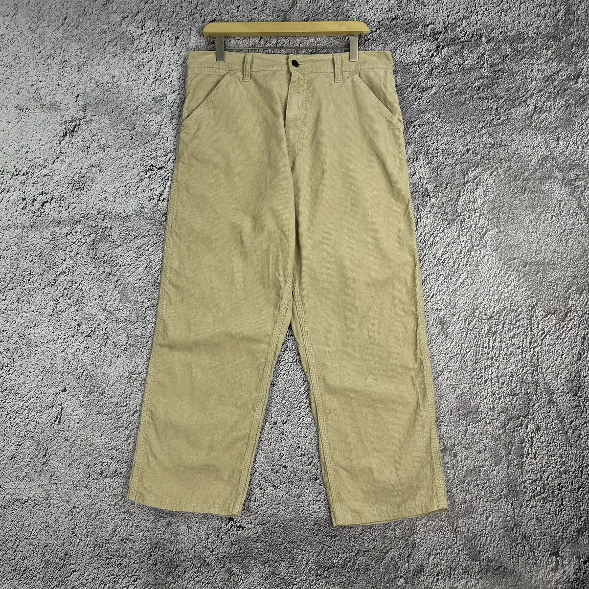 Carhartt × Carhartt Wip × Vintage 🦖VINTAGE🦖 Carhartt WIP Corduroy Beige Simple Pants Velvet Size US 33 - 4 Thumbnail