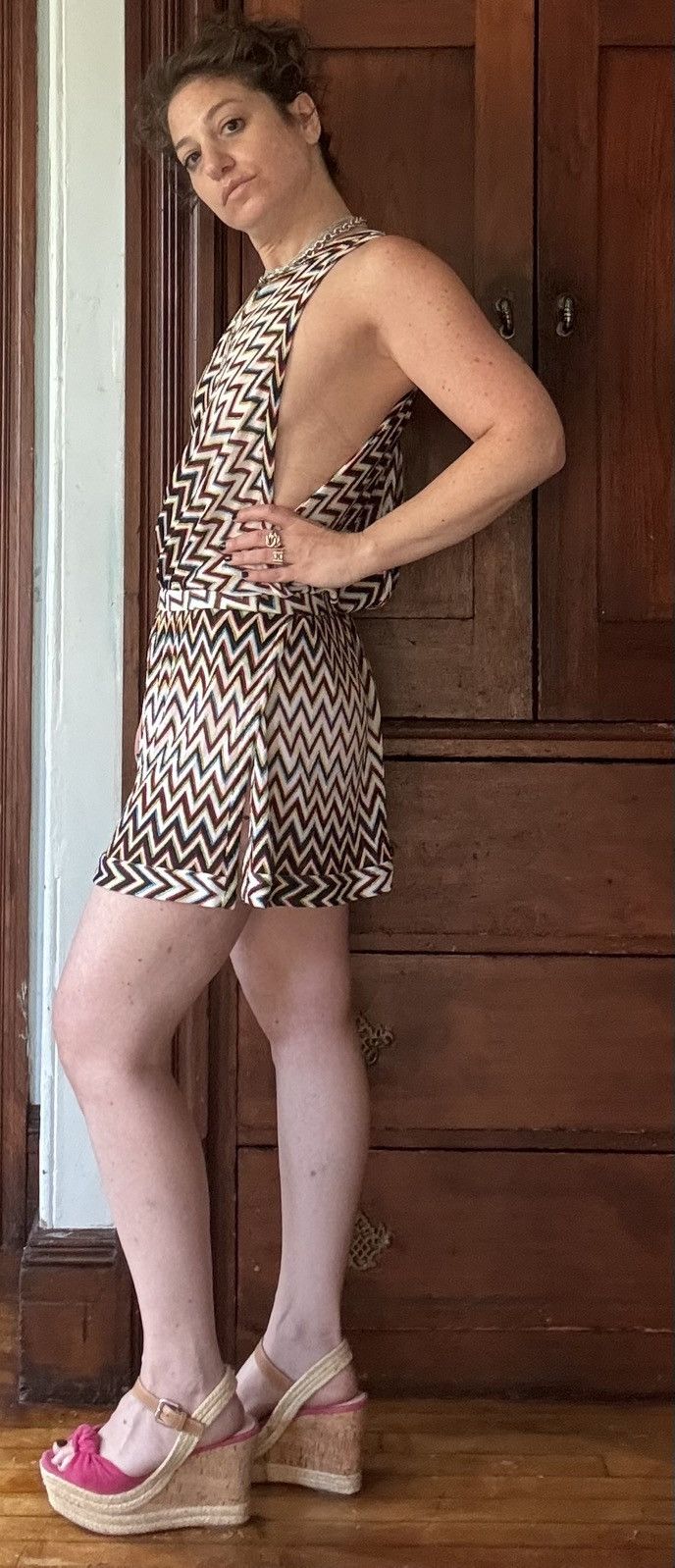 Missoni Missoni Mare Rainbow & Black Zigzag Romper, Size 42 Size 28" / US 6 / IT 42 - 4 Thumbnail