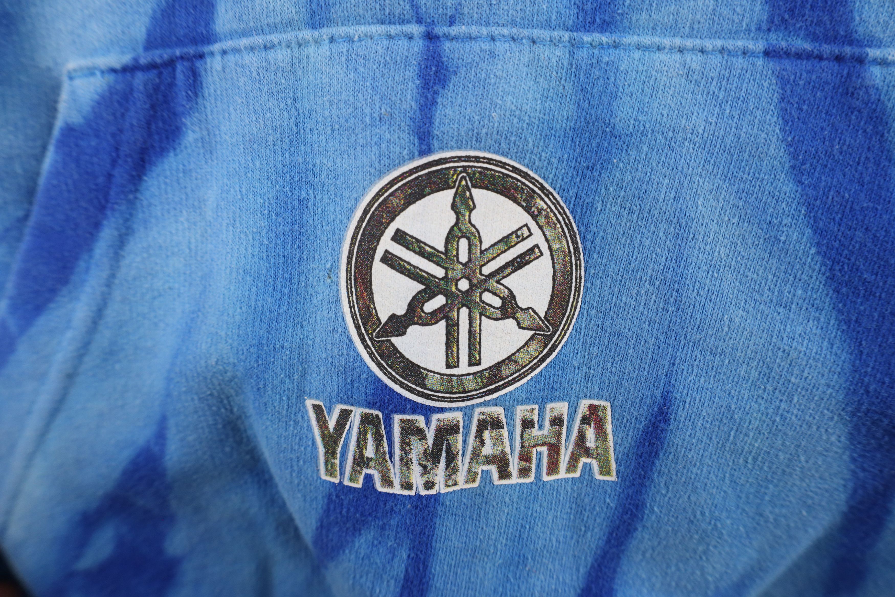 Vintage Vintage 90s Yamaha Racing Out Acid Wash Hoodie Sweatshirt Size US XL / EU 56 / 4 - 5 Thumbnail
