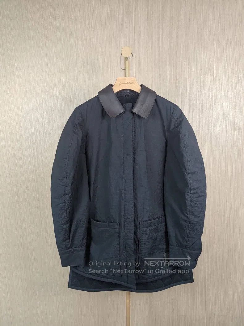 Loewe Loewe Black Leather Collar Removable Cotton Jacket Size XS / US 0-2 / IT 36-38 - 1 Thumbnail