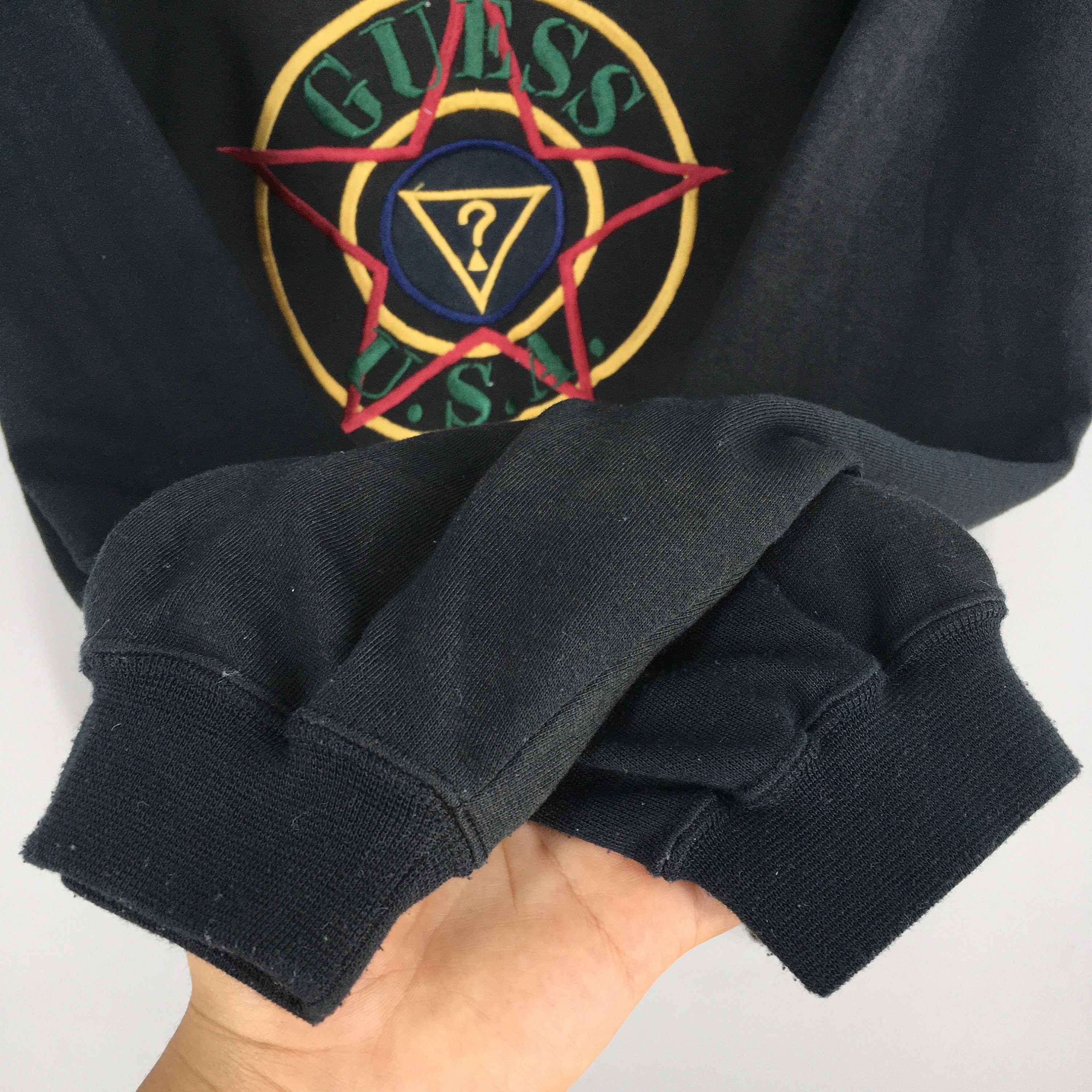 Guess Vintage 90's Guess Jeans Black Sweatshirt Medium Size US M / EU 48-50 / 2 - 5 Thumbnail