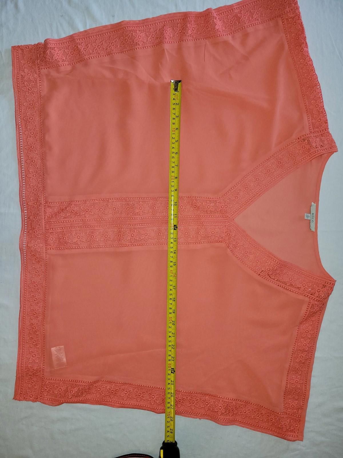 Halo Halo women's XL salmon tunic blouse Size XL / US 12-14 / IT 48-50 - 2 Thumbnail
